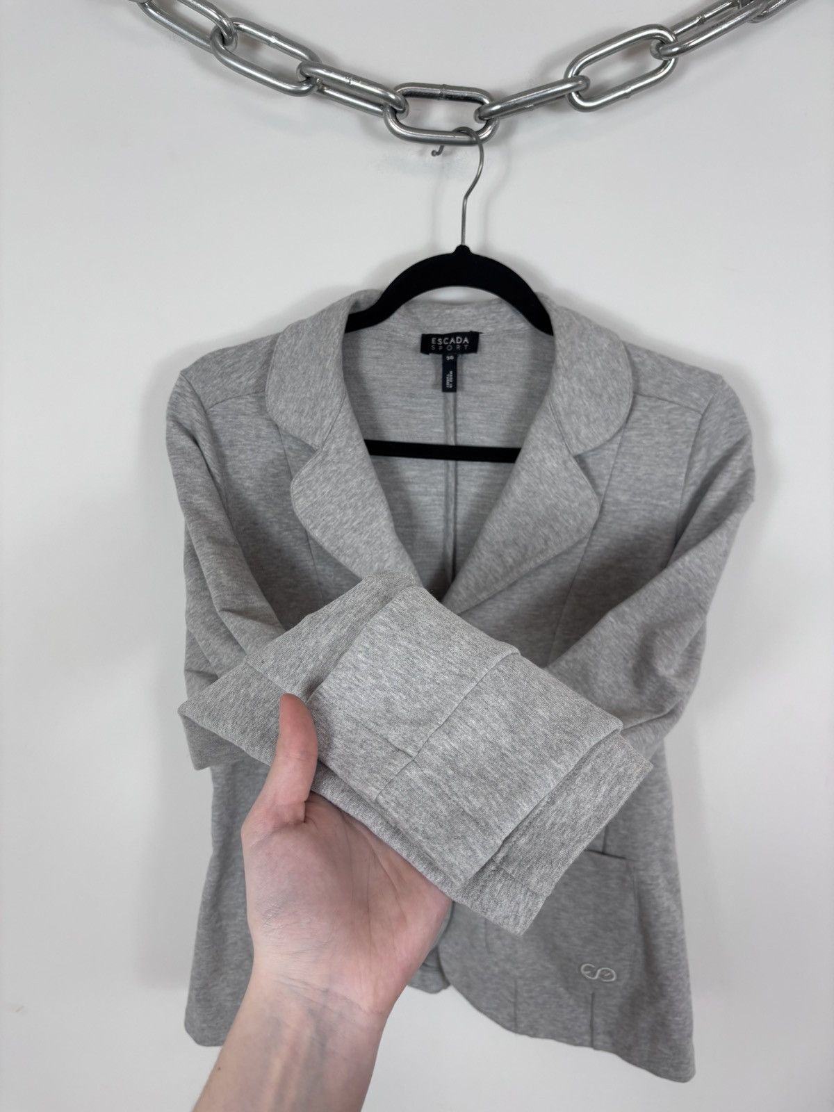 Escada Sport Escada Sport Women’s Grey 3-Buttons Blazer Jacket Size S / US 4 / IT 40 - 8 Thumbnail