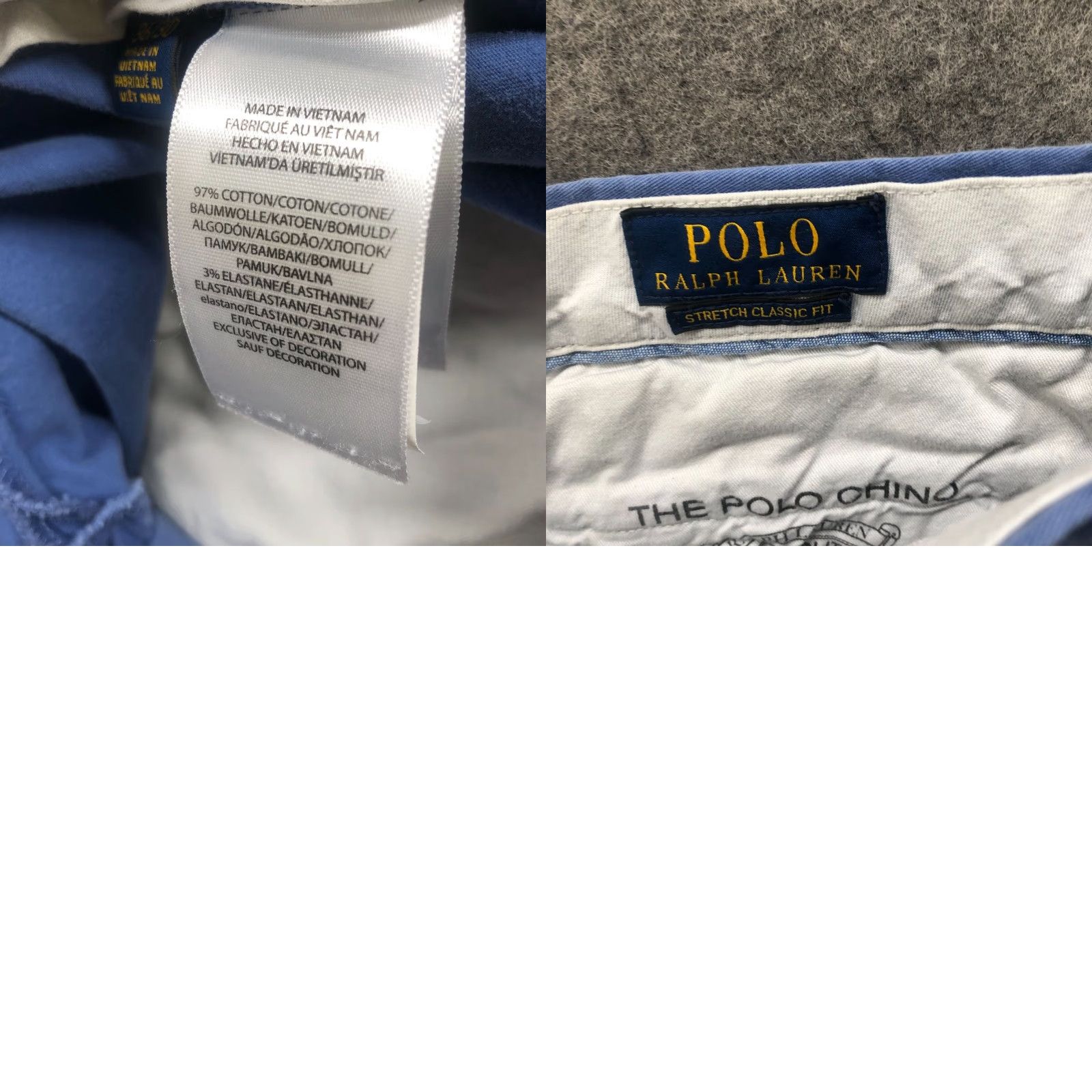 Polo Ralph Lauren Polo Ralph Lauren Classic Fit Chino Pants Mens 36 Light Blue Stretch Flat Front Size US M / EU 48-50 / 2 - 9 Thumbnail