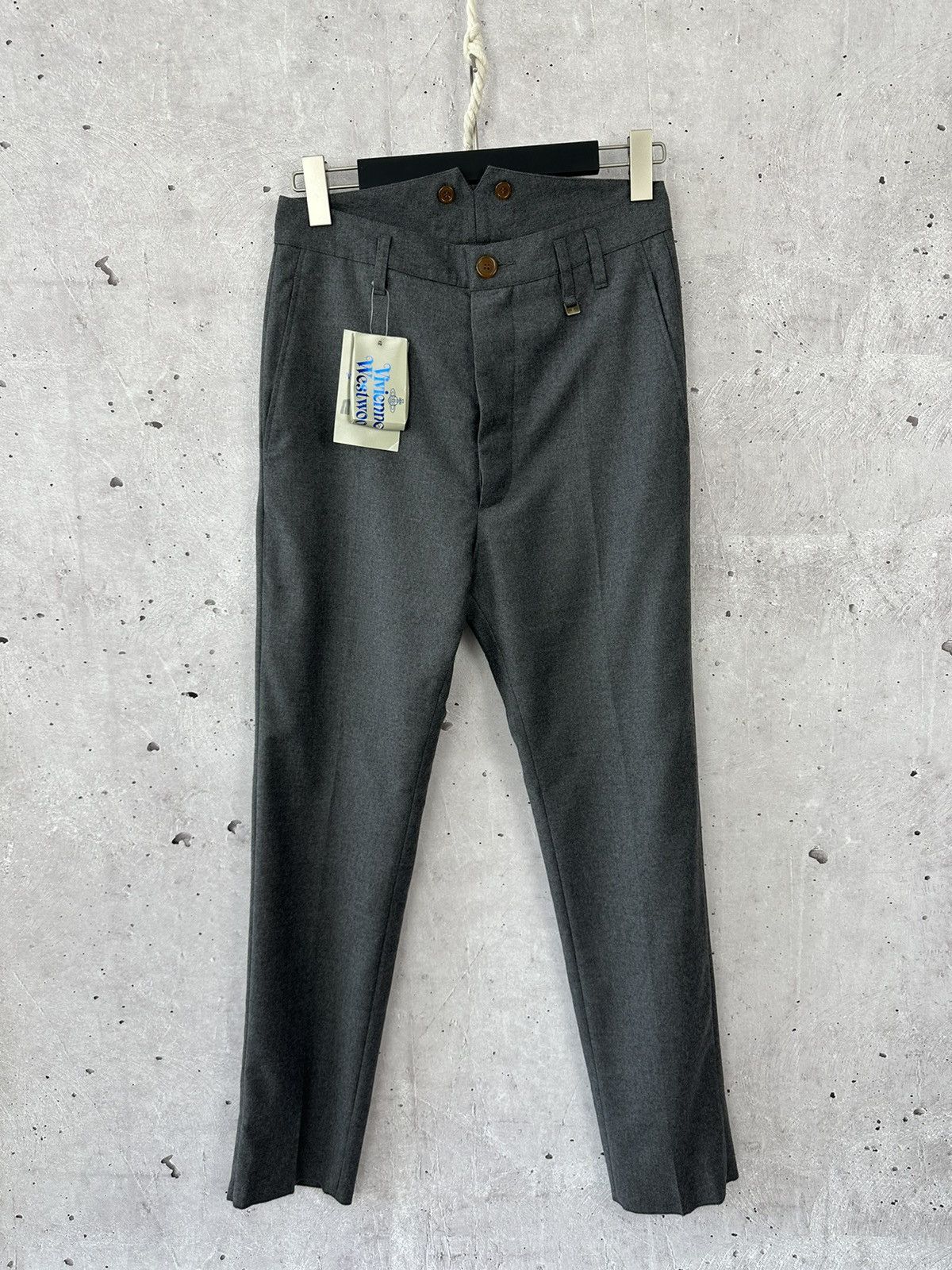 image of New Vivienne Westwood Vintage Wool Grey Pants, Men's (Size 31)