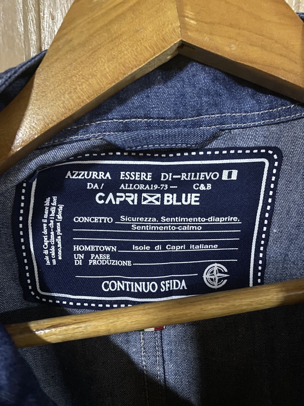 Other Capri Blue Denim Zip Jacket talian Streetwear Lightweight Size US L / EU 52-54 / 3 - 4 Thumbnail