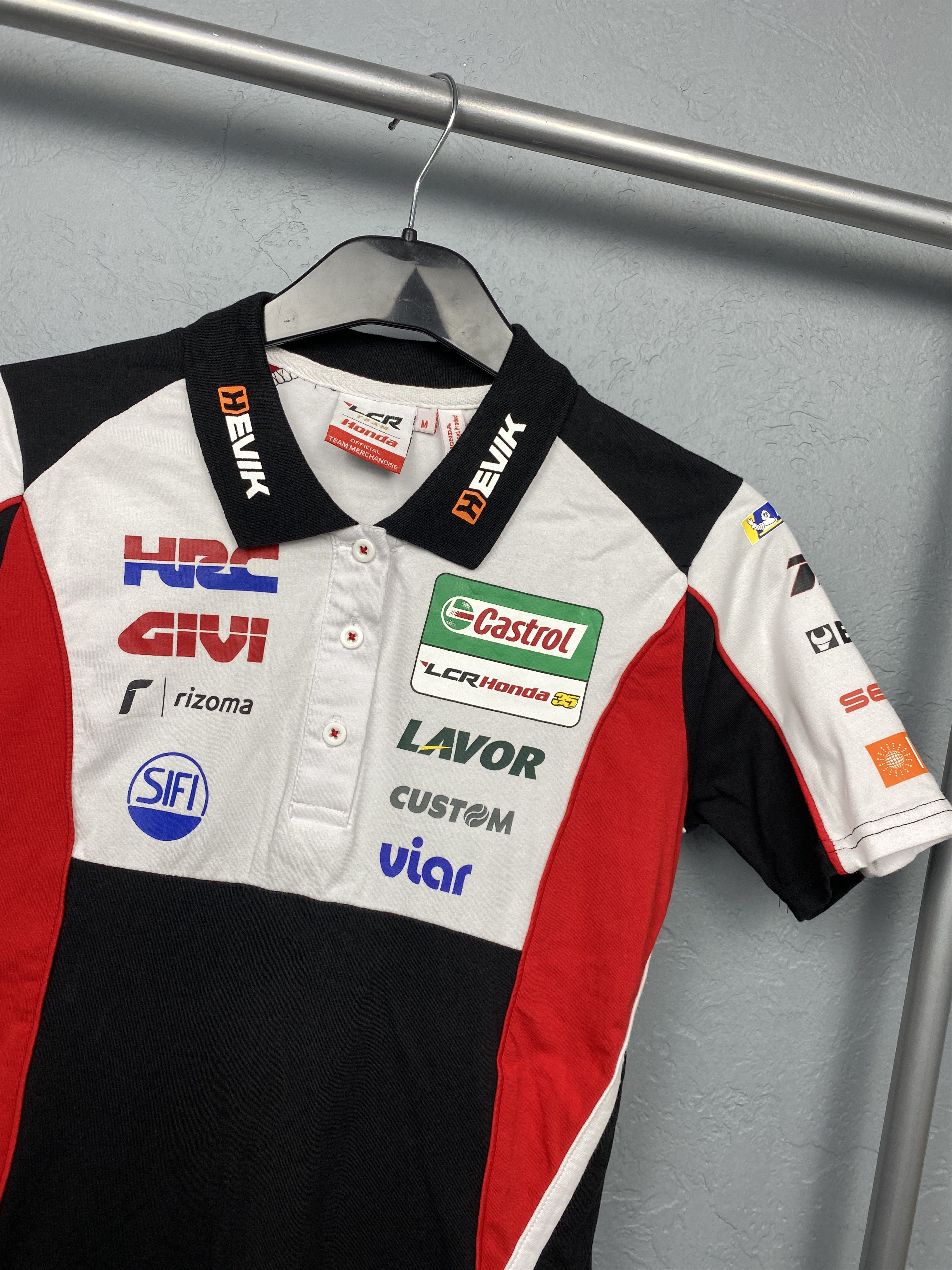 Honda × Vintage Honda Racing Team Vintage Womens Polo Shirt Size M / US 6-8 / IT 42-44 - 2 Thumbnail