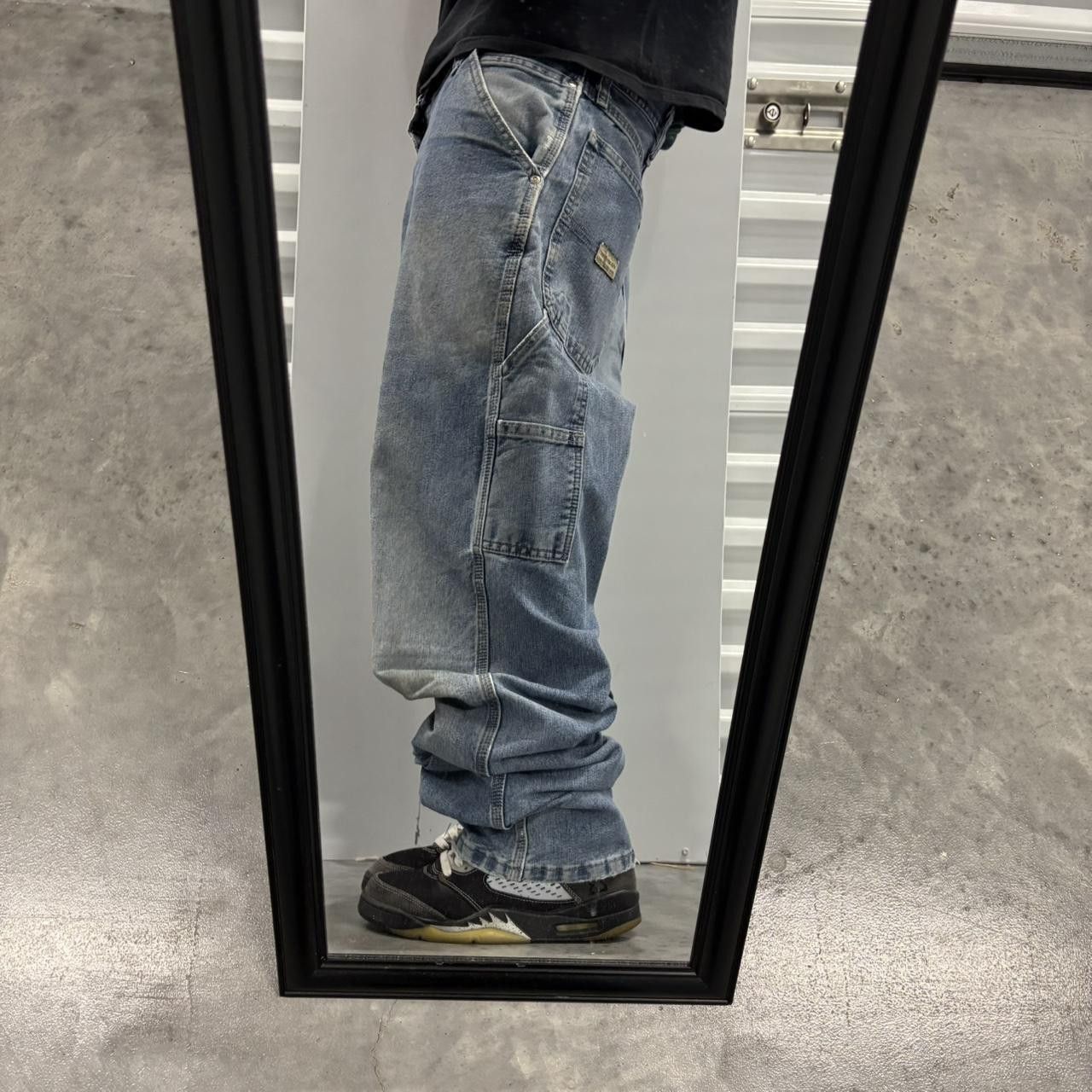 Japanese Brand × Vintage Crazy Vintage Y2K/2000s Baggy Light Wash Skater Style Carpenter Denim Jeans! Size US 36 / EU 52 - 2 Thumbnail