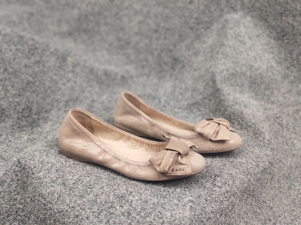Prada Prada Vintage Logo Slip On bow Ballerina Ballet Flats Shoes Size US 9 / IT 39 - 4 Thumbnail