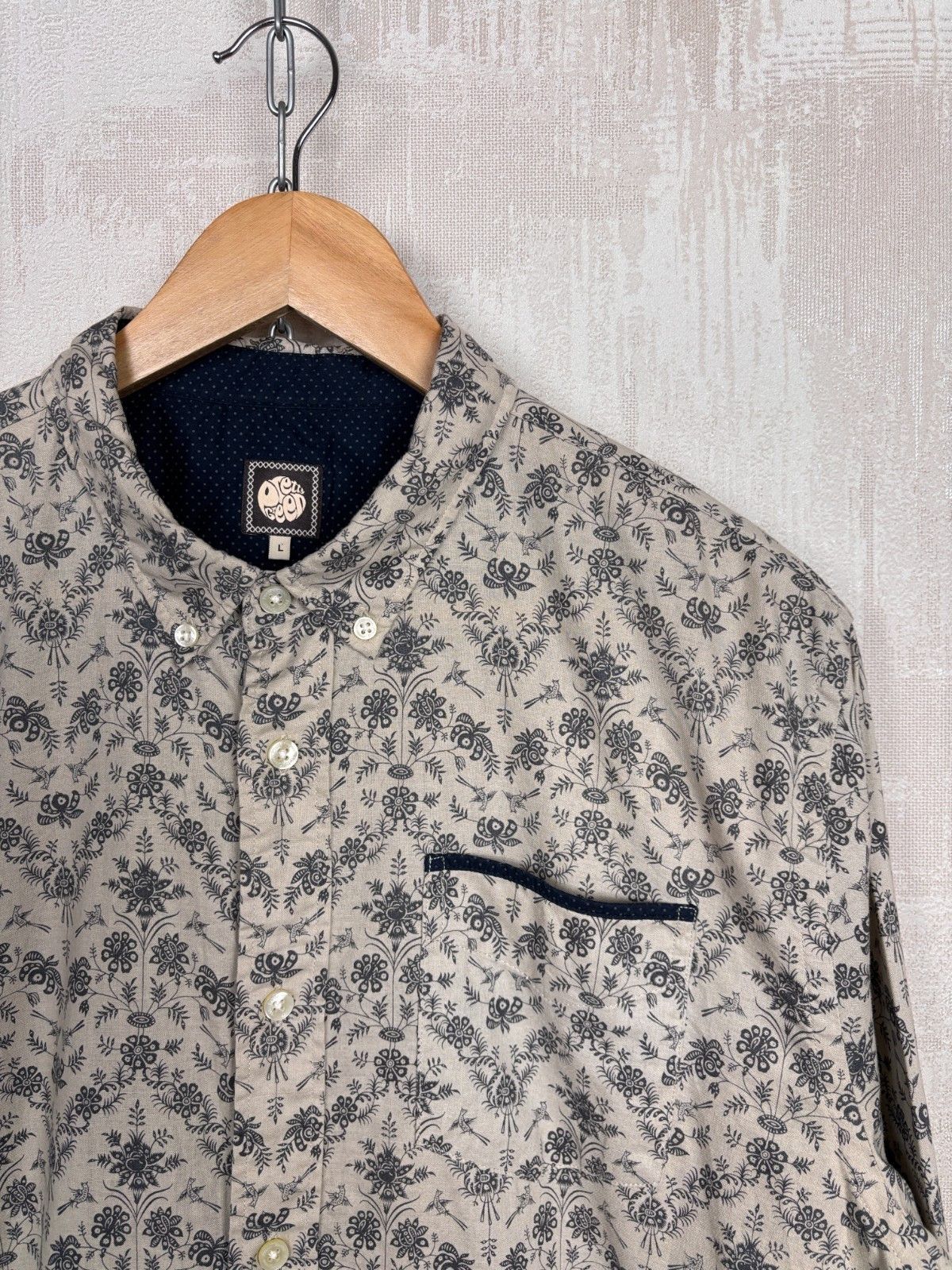 Pretty Green Pretty Green Floral Long Sleeve Shirt Size US L / EU 52-54 / 3 - 1 Thumbnail