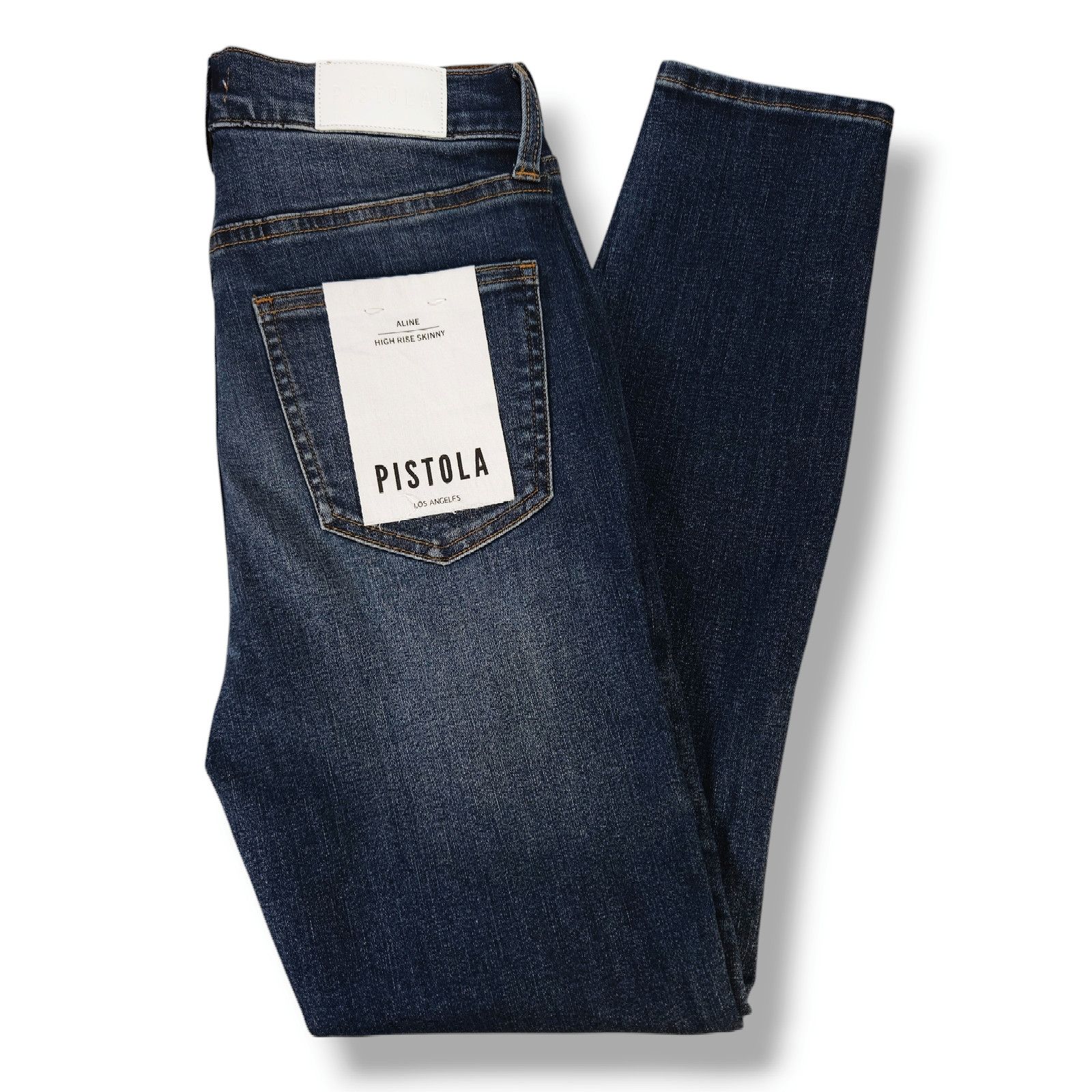 Pistola Pistola Aline High Rise Ankle Jeans Leather Piping NWT 26x27 Size 26" / US 2 / IT 38 - 2 Thumbnail