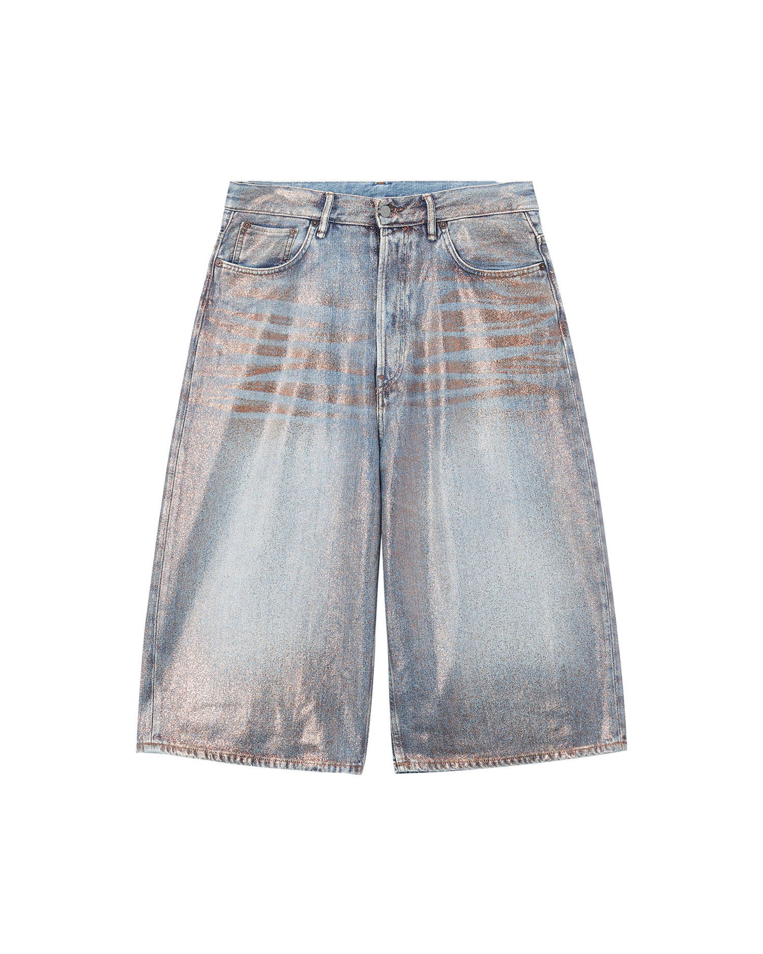 Acne Studios Acne Studios Metallic Print Denim Shorts Size US 30 / EU 46 - 1 Thumbnail