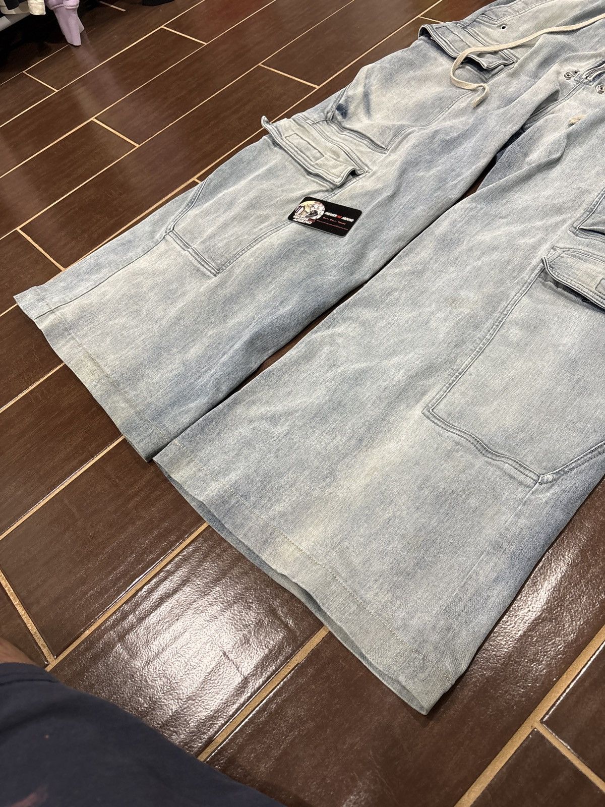 Rick Owens Drkshdw USED Rick Owens DRKSHDW Double Cargo Denim Pants SZ L Size US 36 / EU 52 - 5 Thumbnail