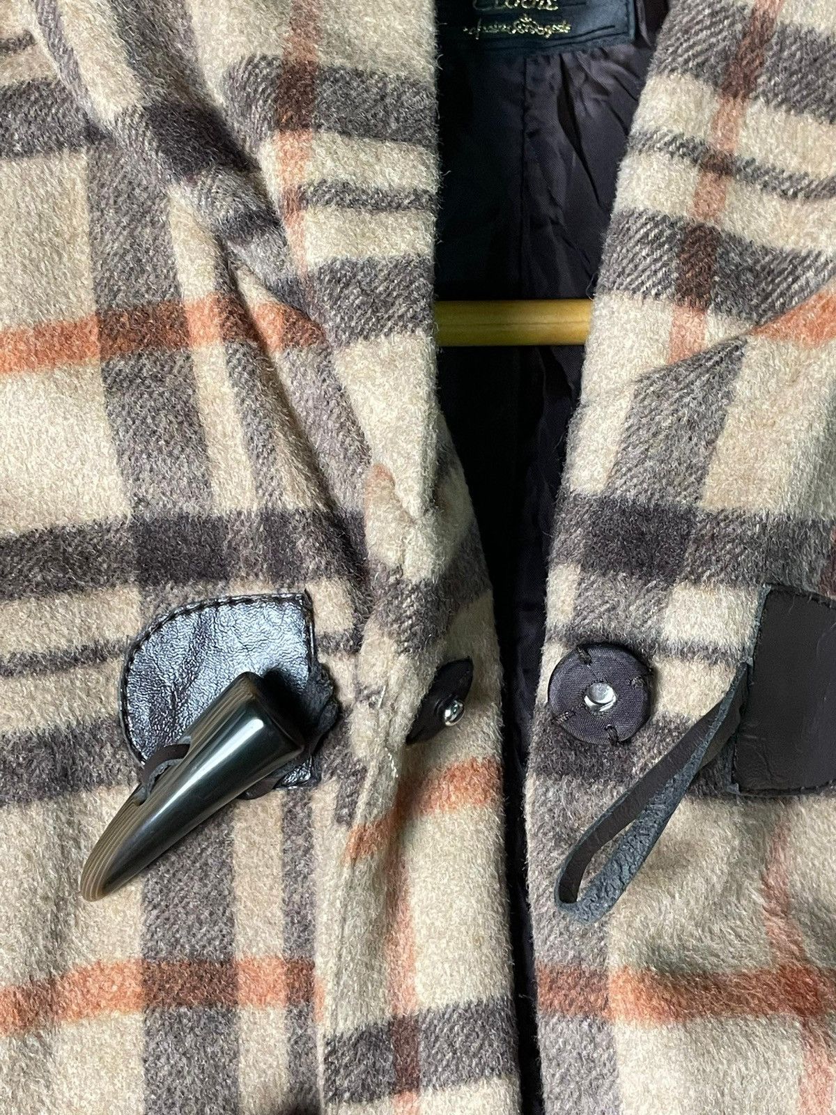 Japanese Brand × Vintage Cloche Checked Wool Duffle Coat (3) Size US XXS / EU 40 - 11 Thumbnail