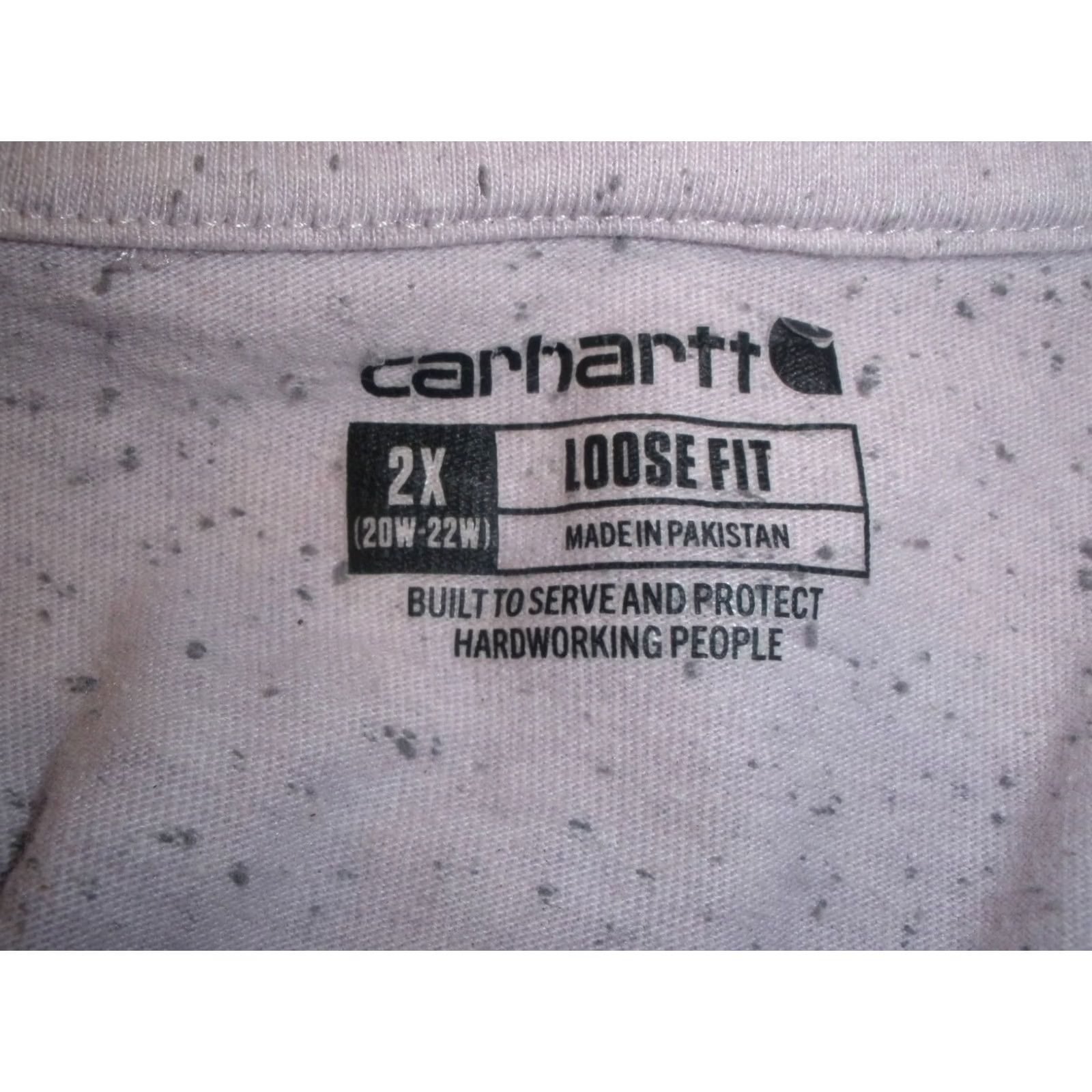 Carhartt VINTAGE Carhartt Women's Plus 2X Loose Fit Crew Neck Short Sleeve Pocket T-Shirt 103067 Light Pink Mens Womens Girls Boys Size XXL / US 16-18 / IT 52-54 - 4 Thumbnail