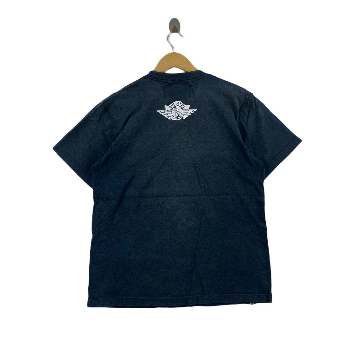 Japanese Brand AIR HTML Japanese Brand Logo Print Black Short Sleeve Shirt Size US M / EU 48-50 / 2 - 4 Thumbnail