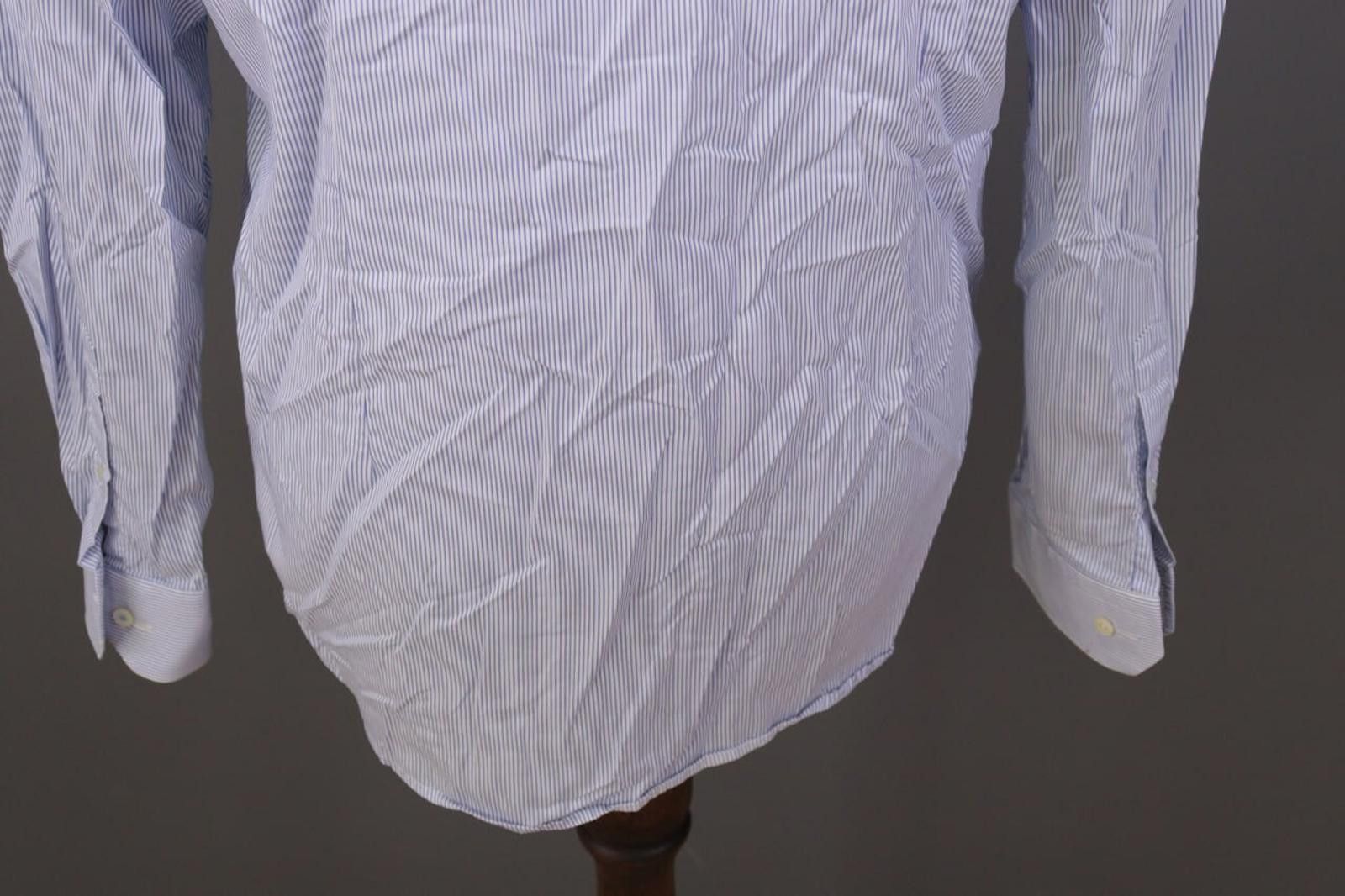 Eton Eton Contemporary Fit Blue Pinstripe Shirt Size 42 / 16 Size US M / EU 48-50 / 2 - 10 Thumbnail
