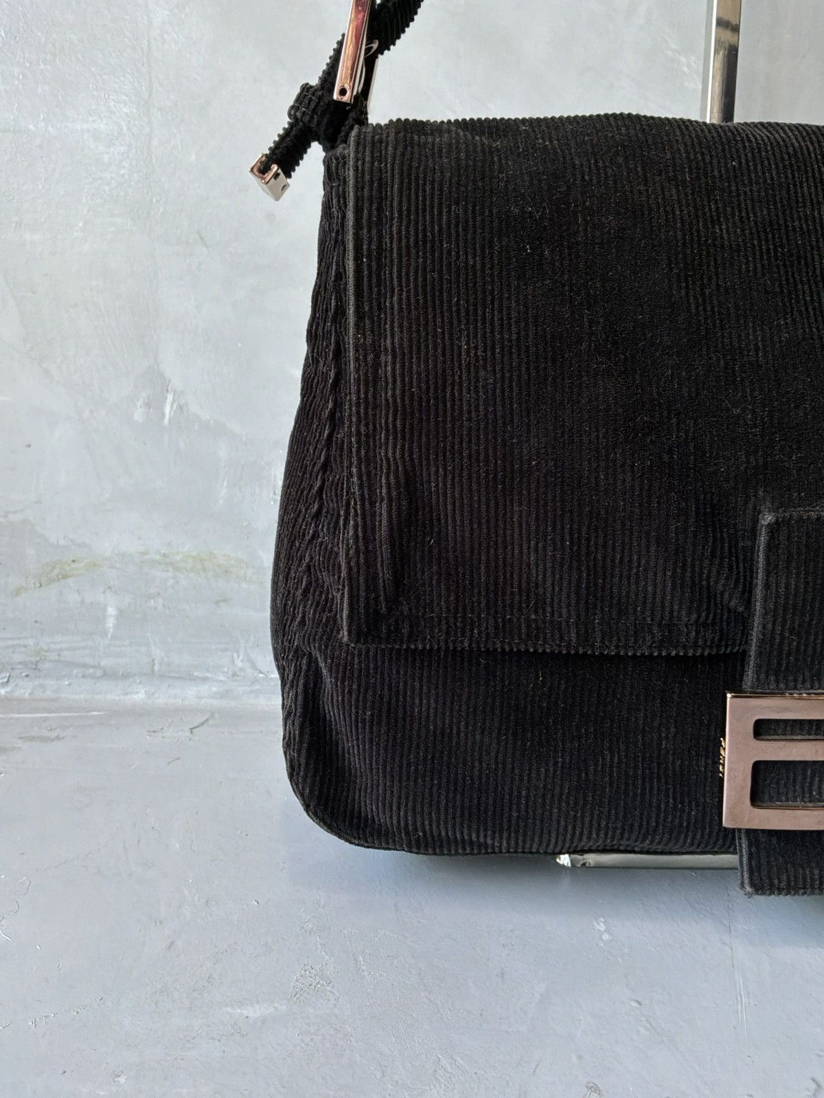 Fendi 2000s Fendi - Curdoroy on Copper Hardware Mamma Baguette Bag Size ONE SIZE - 6 Thumbnail