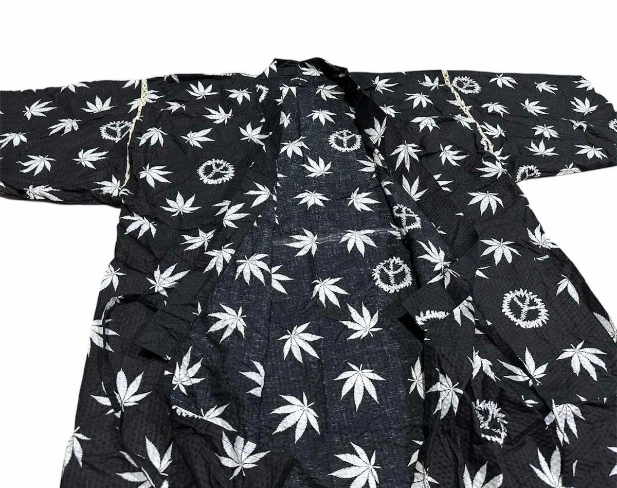 Hysteric Glamour × Japanese Brand × Vintage 🔥Sick Y2K Japanese Tradition Marijuana Peace Yukata Kimono Size US XL / EU 56 / 4 - 6 Thumbnail