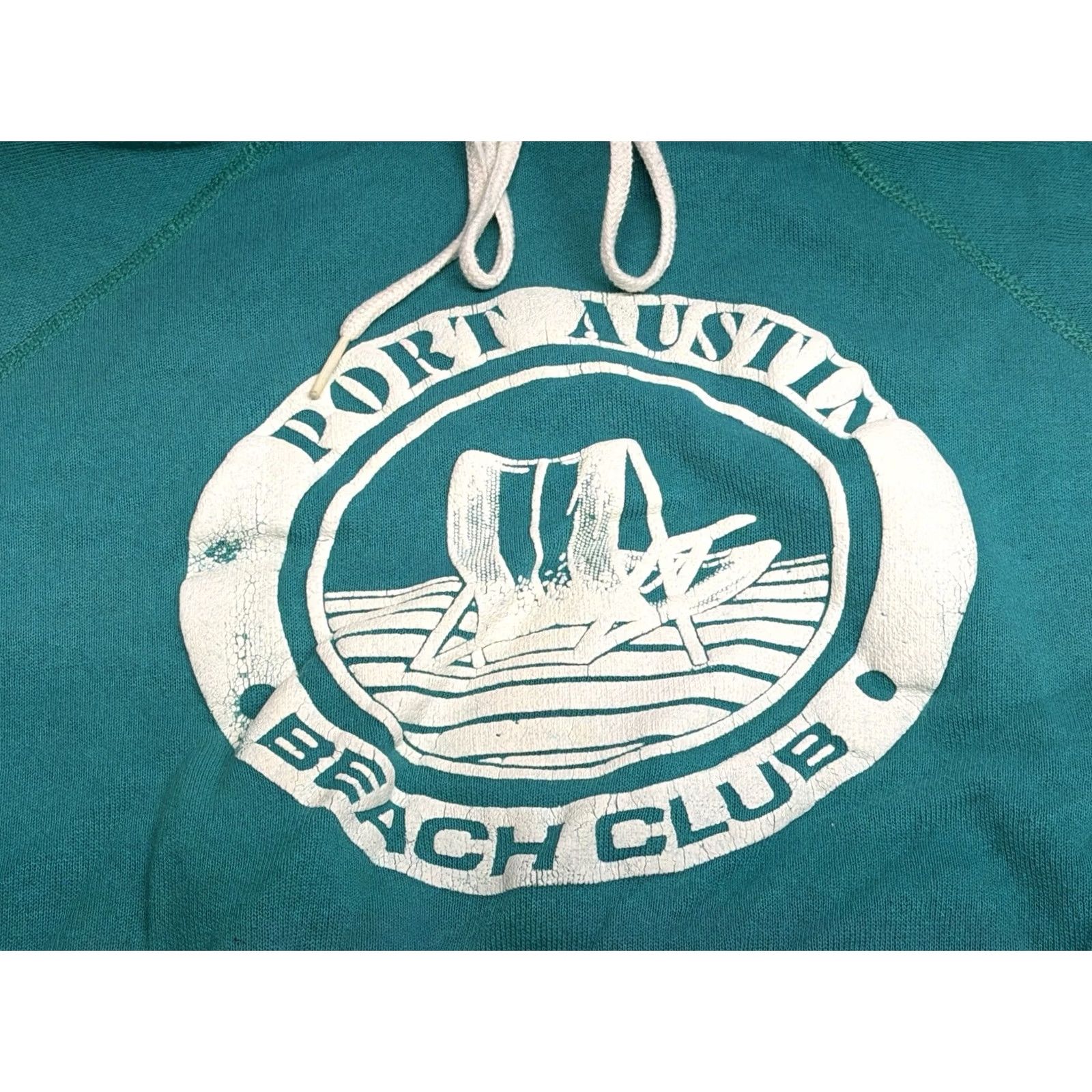 Hanes VINTAGE Hanes Beach Club Sweatshirt Hoodie Mens Unisex Adults Size M Green 80s Puff Print Retro Logo Graphic Print College Grunge Americana USA Size US M / EU 48-50 / 2 - 3 Thumbnail
