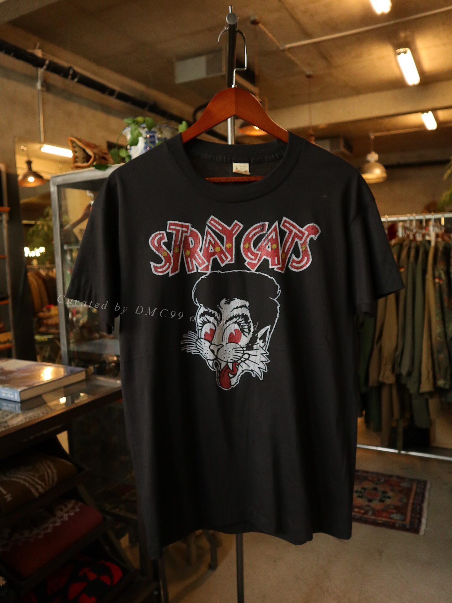 Vintage Vintage 1990s StrayCats Rockabilly Tee Size US L / EU 52-54 / 3 - 1 Thumbnail