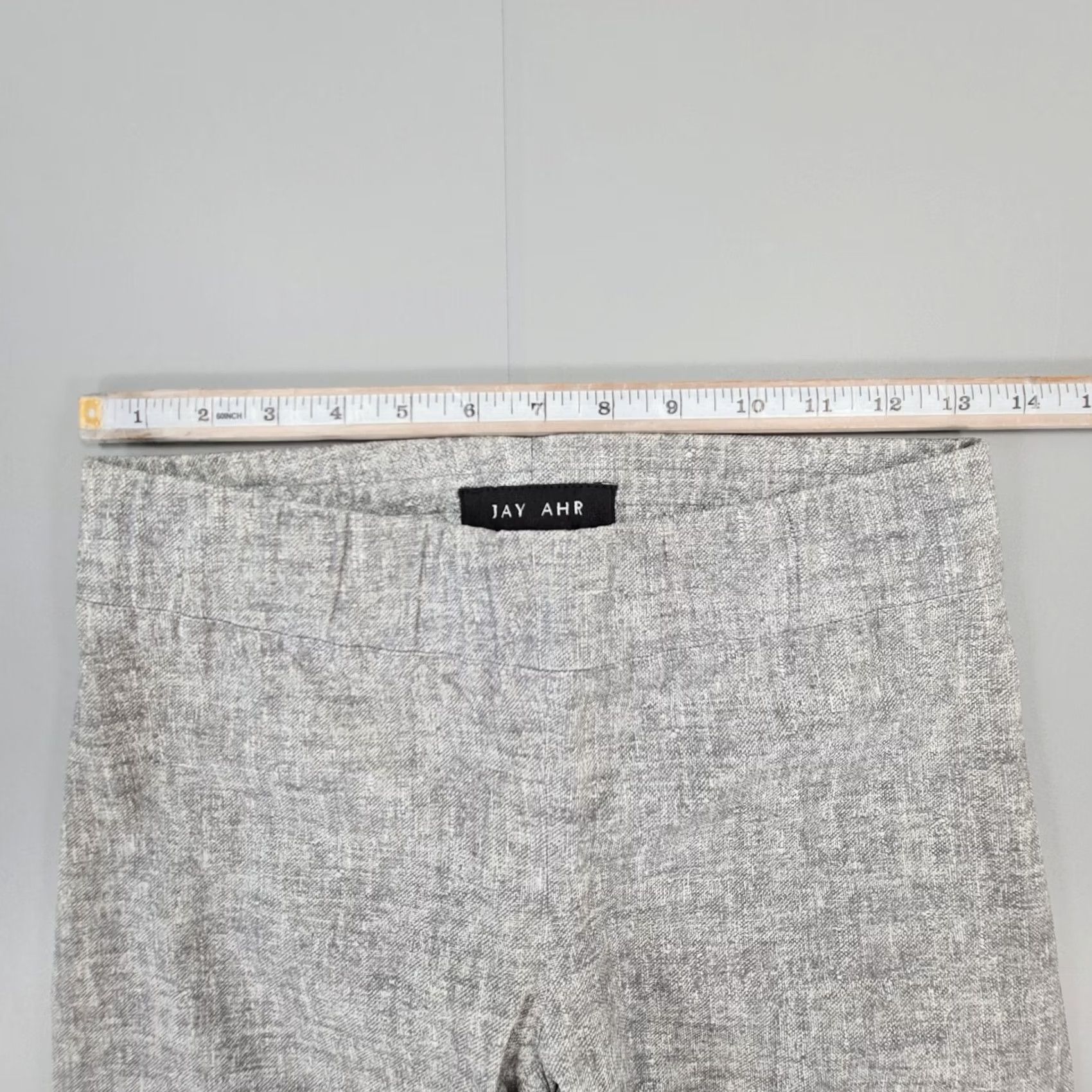 Vintage JAY AHR Womens Trousers Grey Small Leather Pants Low Rise Elastic Waist Tapered Leg Ankle Regular Rise Size 28" / US 6 / IT 42 - 5 Thumbnail