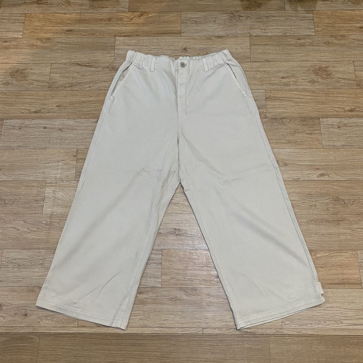 Issey Miyake 90s Plantation By Issey Miyake Cream Baggy Pants Size US 29 - 1 Thumbnail