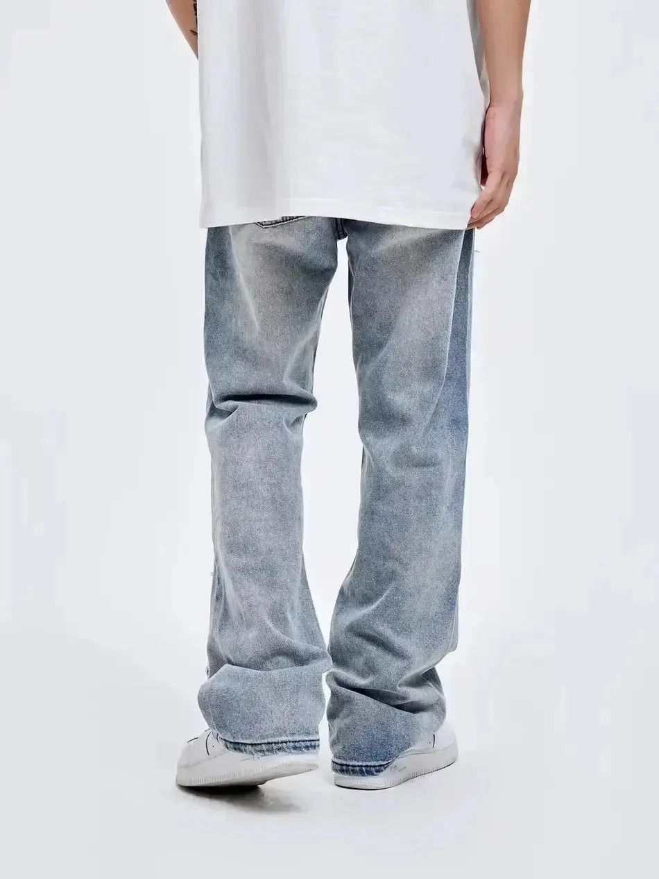 Japanese Brand Ripped Hole High Street Retro Jeans Wide Leg Size US 32 / EU 48 - 2 Thumbnail