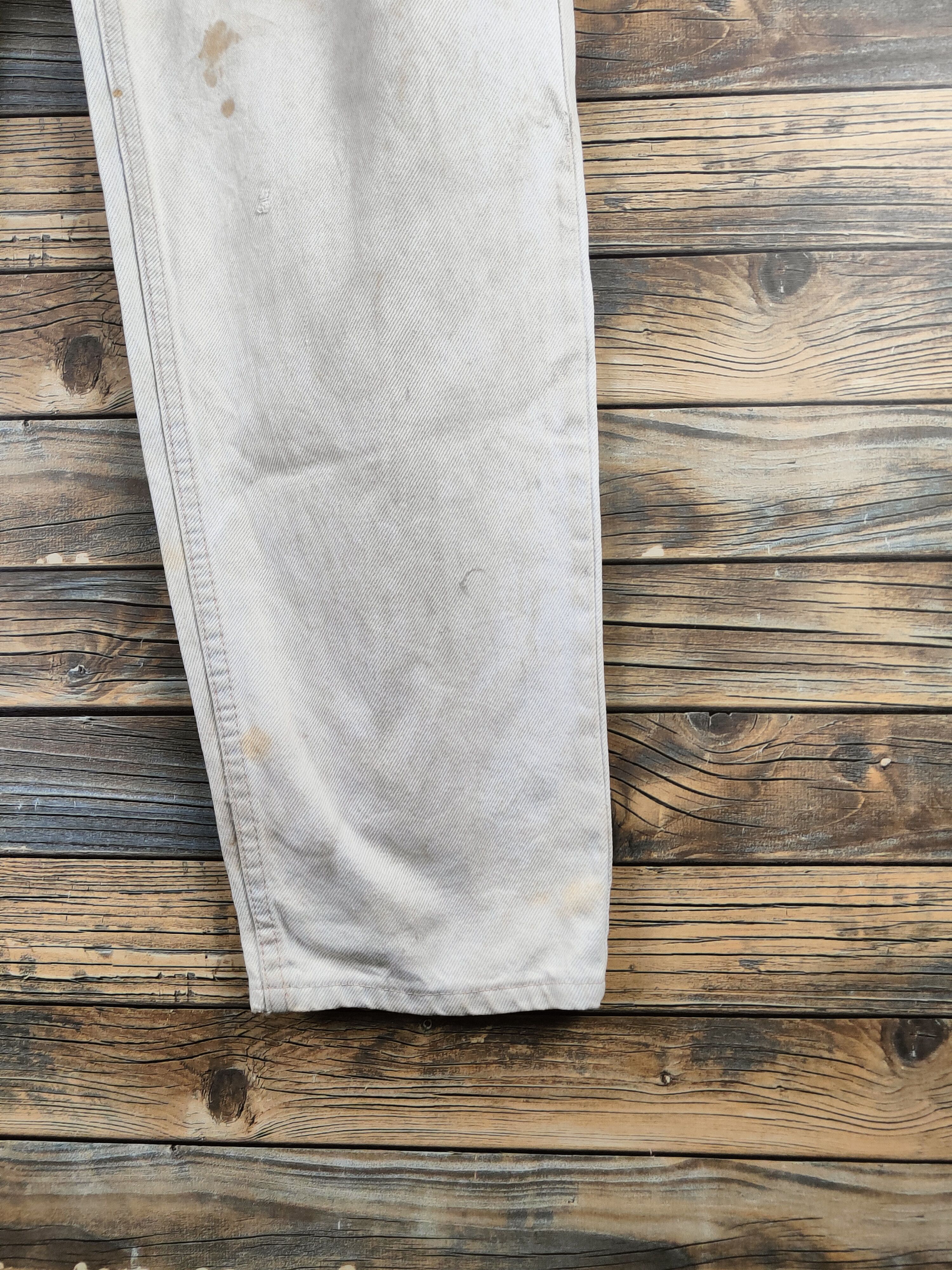 Levi's DL Levi's orange tab White Distressed Ripped Jeans #46-820 Size US 33 - 6 Thumbnail