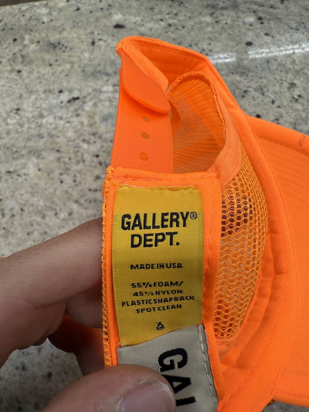 Gallery Dept. Gallery Dept Orange Paint Splatter Trucker Hat Size ONE SIZE - 6 Thumbnail