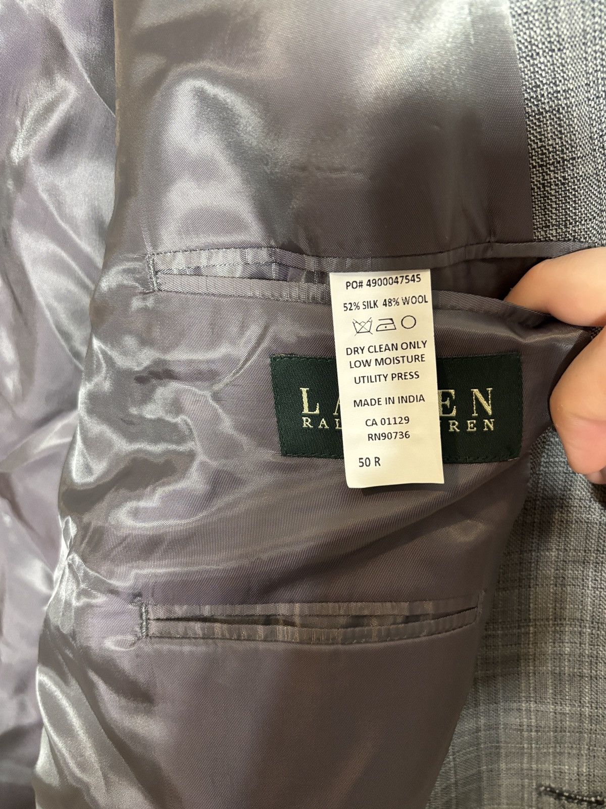 Lauren Ralph Lauren Lauren Ralph Lauren Silk Wool Blazer 50R Size 50R - 4 Thumbnail