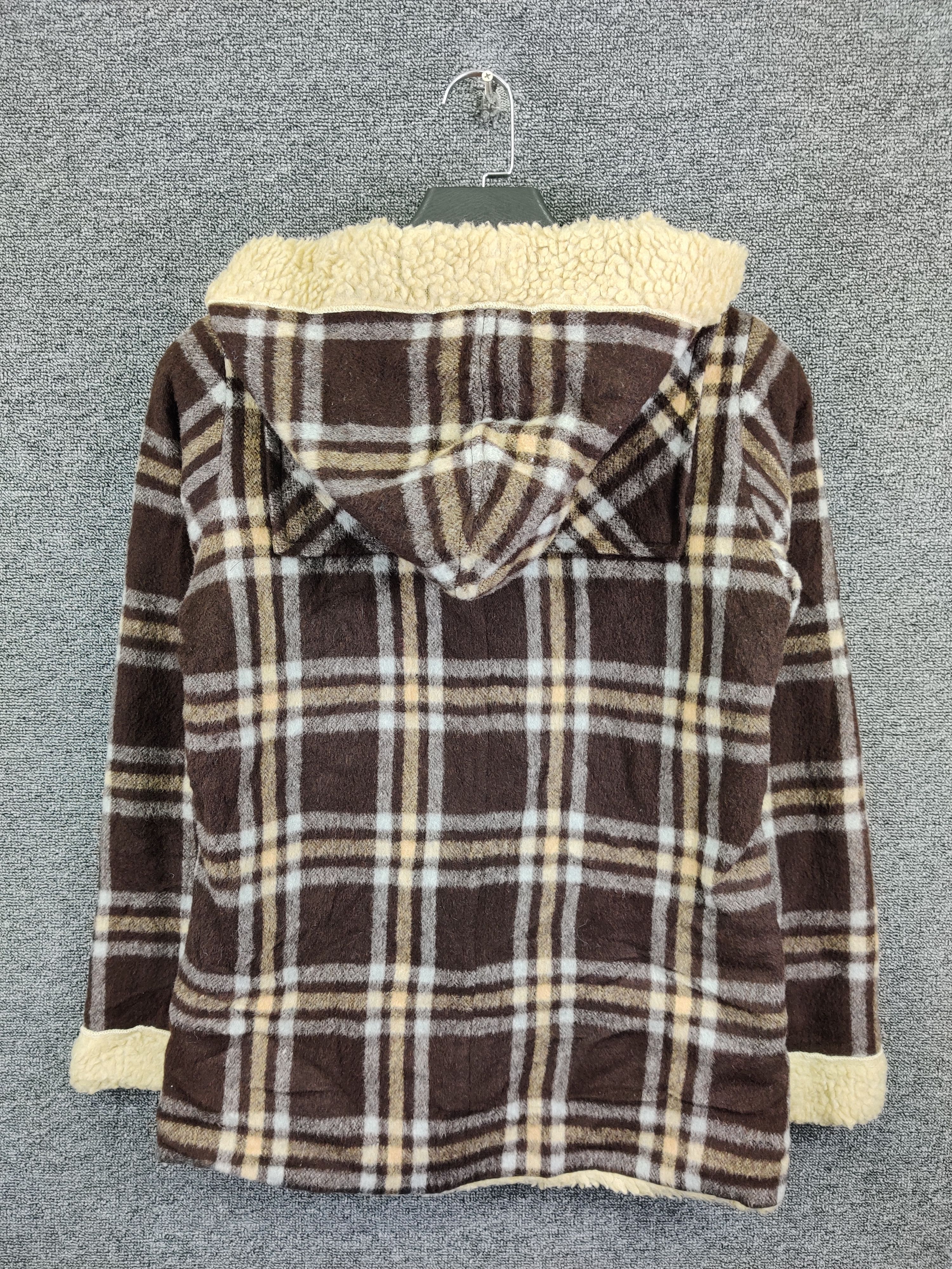 Super Lovers Vintage Super Lovers Plaid Sherpa Lined Hooded Duffle Coat Size US M / EU 48-50 / 2 - 5 Thumbnail