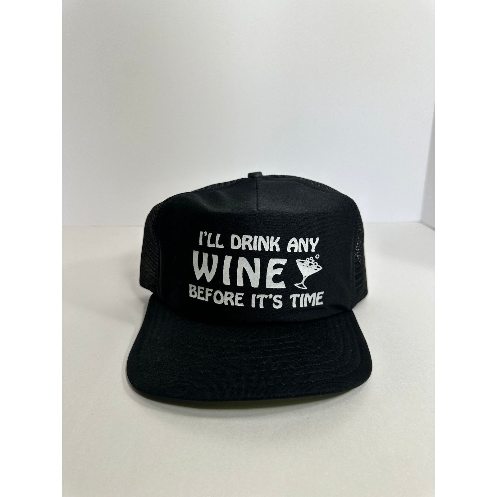 Vintage Vintage Ill Drink Any Wine Before its Time 80s Snapback Hat Size ONE SIZE - 1 Thumbnail