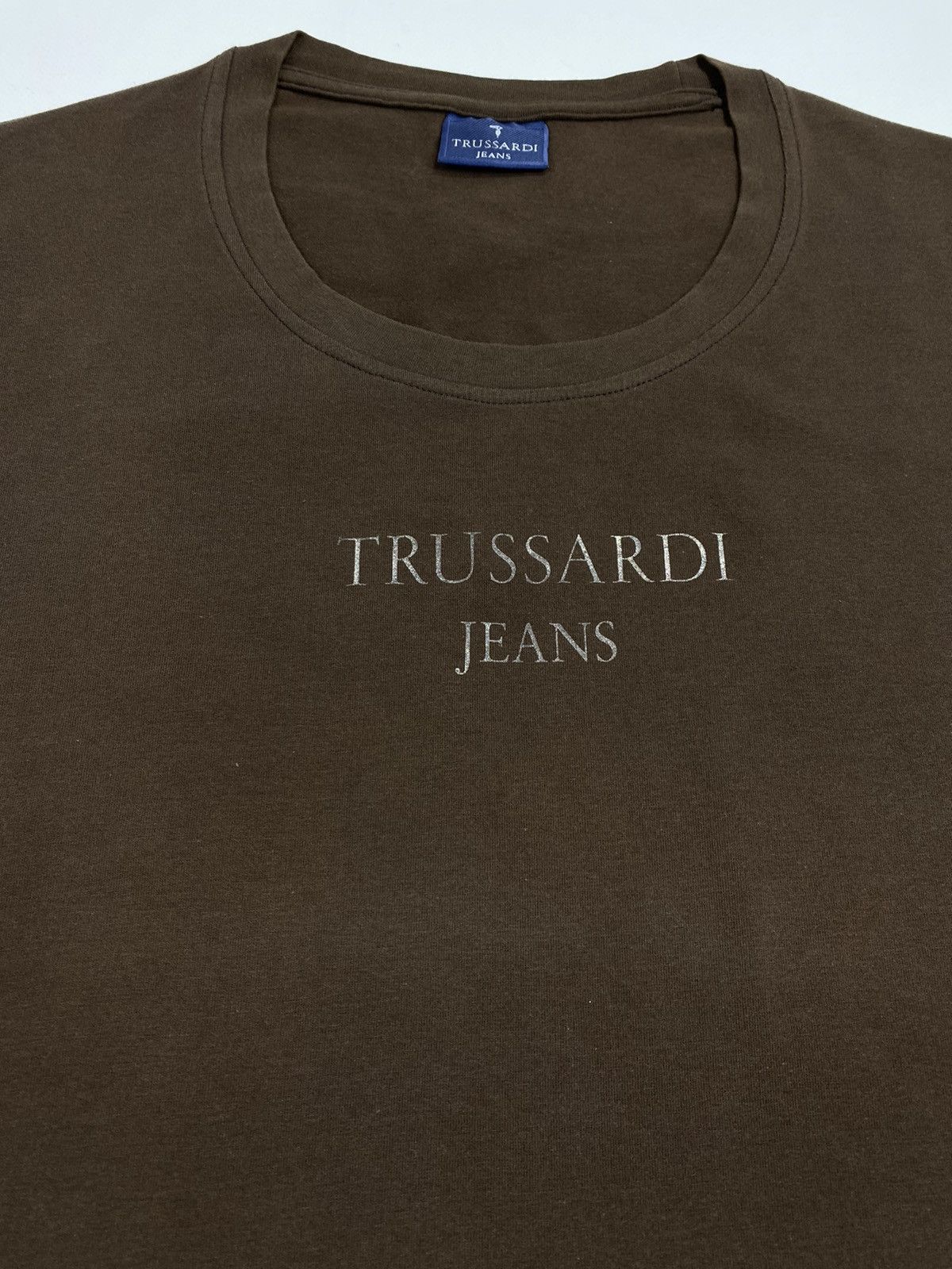Trussardi 🔥LASTDROP🔥Vintage Bronze Rainbow Logo Rusted Brown Elastic Size XL / US 12-14 / IT 48-50 - 4 Thumbnail