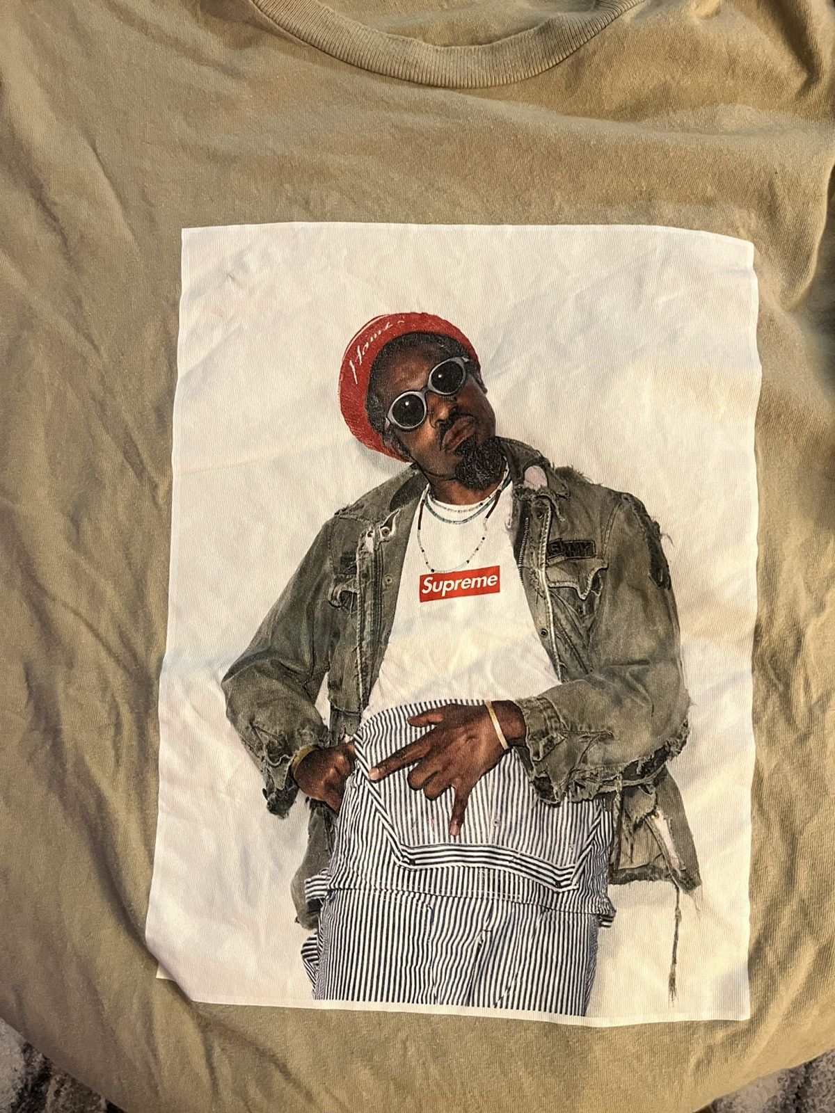 image of Andre 3000 Supreme T in Tan, Men's (Size XL)