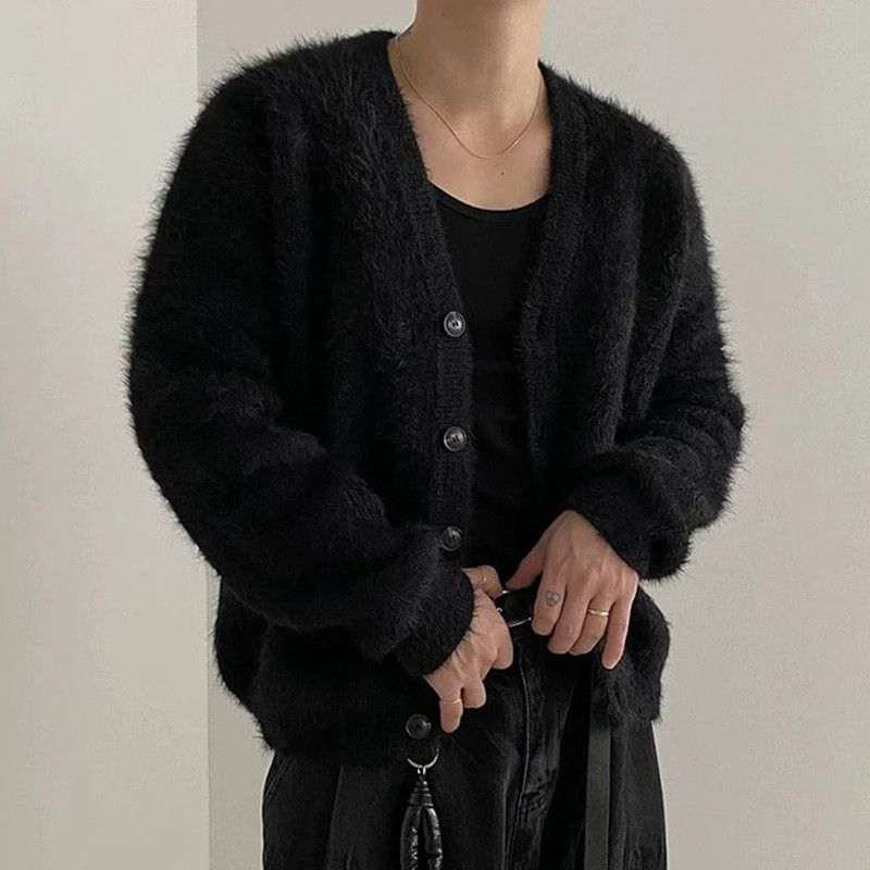 Japanese Brand × Vintage Men's Knitted Button Cardigan Size US M / EU 48-50 / 2 - 1 Thumbnail