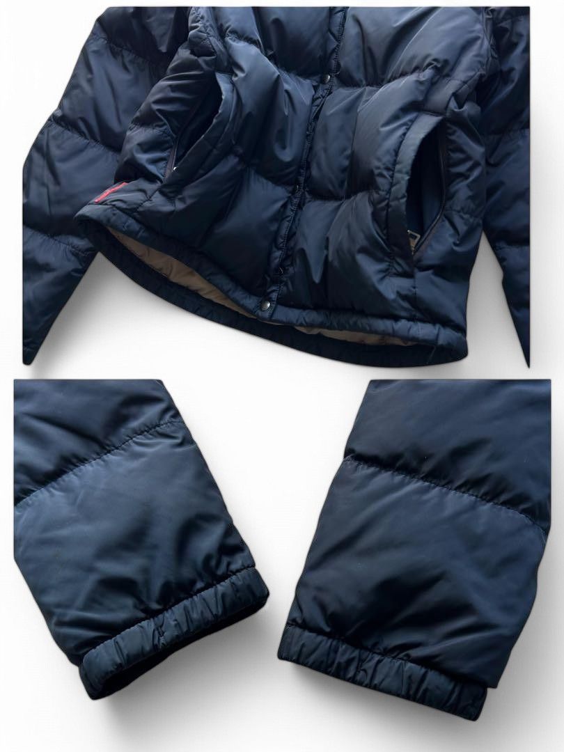 Prada Sport - L Vintage Nylon Jacket Puffer Navy Logo
