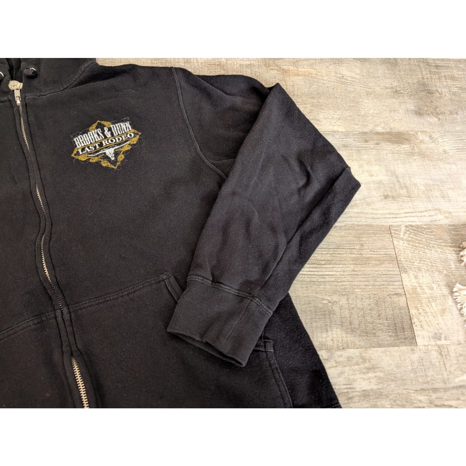 Brooks Brooks & Dunn Last Rodeo Full Zip Hoodie Jacket Black Size Small Adult Band Size US S / EU 44-46 / 1 - 5 Thumbnail
