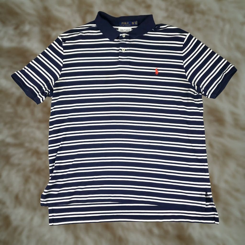 Ralph Lauren Ralph Lauren Polo Shirt Mens 2XL Blue Striped Pony Casual Short Sleeve Shirt Size US XXL / EU 58 / 5 - 1 Thumbnail