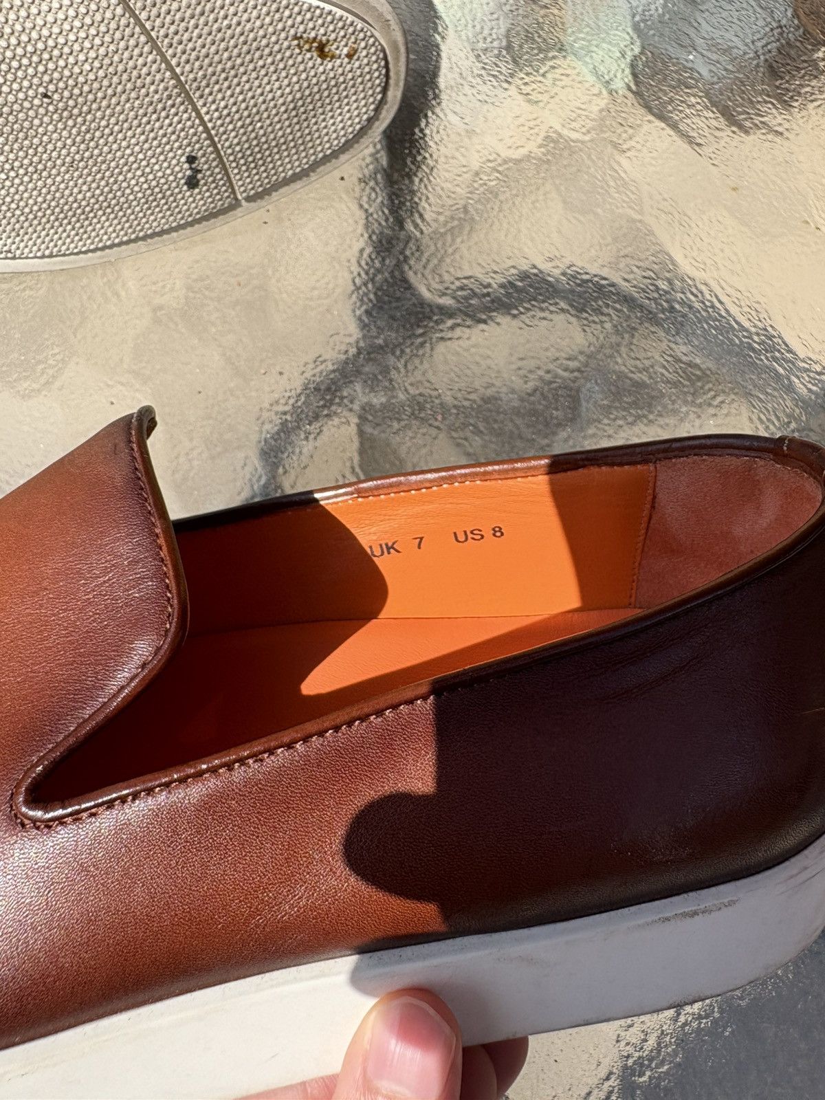Santoni SANTONI Pancia Brown Leather Loafer Size US 8 / EU 41 - 7 Thumbnail