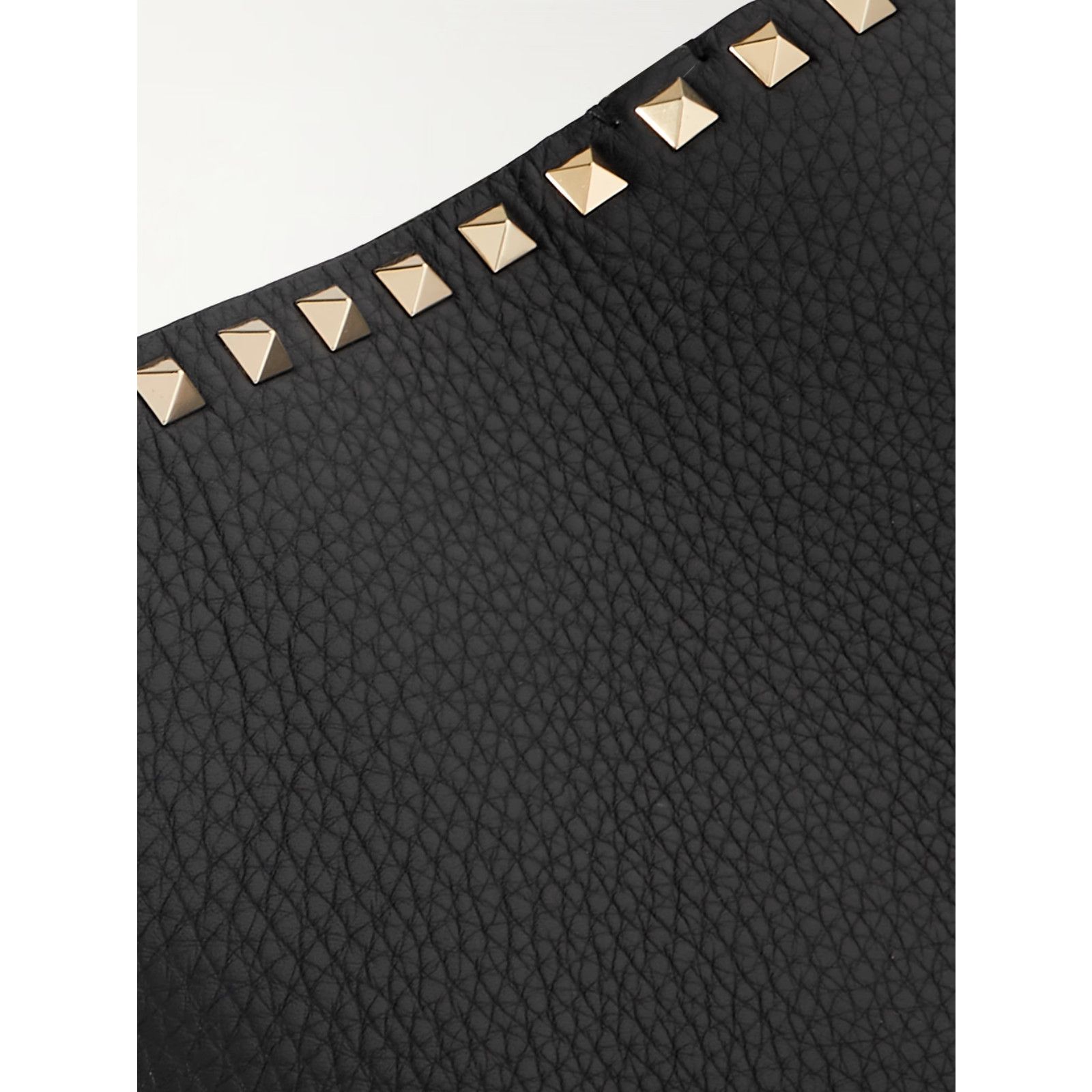 Valentino Valentino Garavani Rockstud Large Black Grained Tote Size ONE SIZE - 13 Thumbnail
