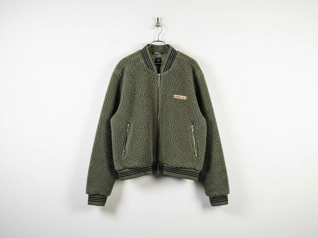 Adidas Adidas Vintage 90s Teddy Fleece Cropped Boxy Y2K Olive Size L / US 10 / IT 46 - 1 Thumbnail