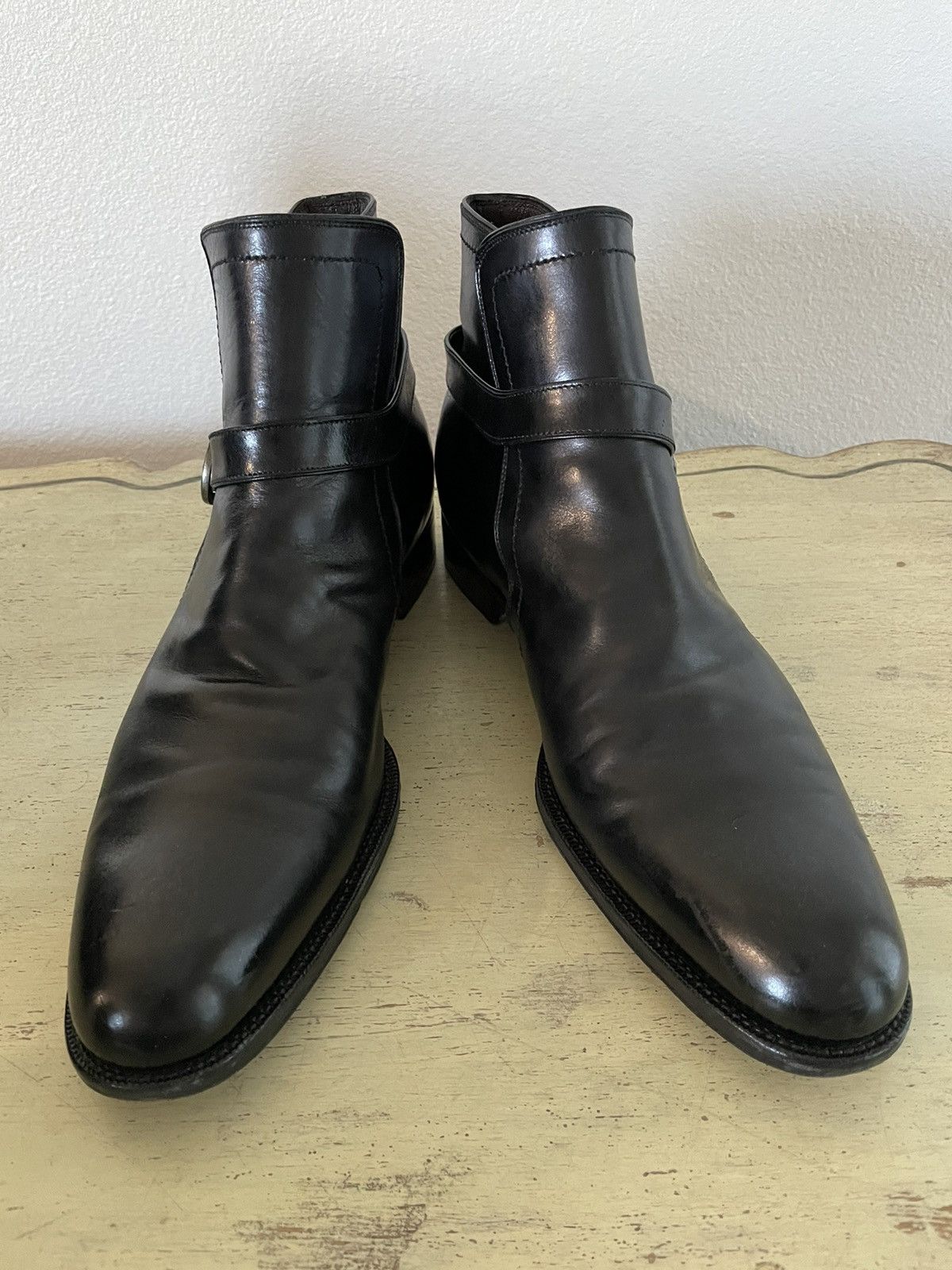 Salvatore Ferragamo Ankle Boot with Belt Detail Size US 12 / EU 45 - 1 Thumbnail