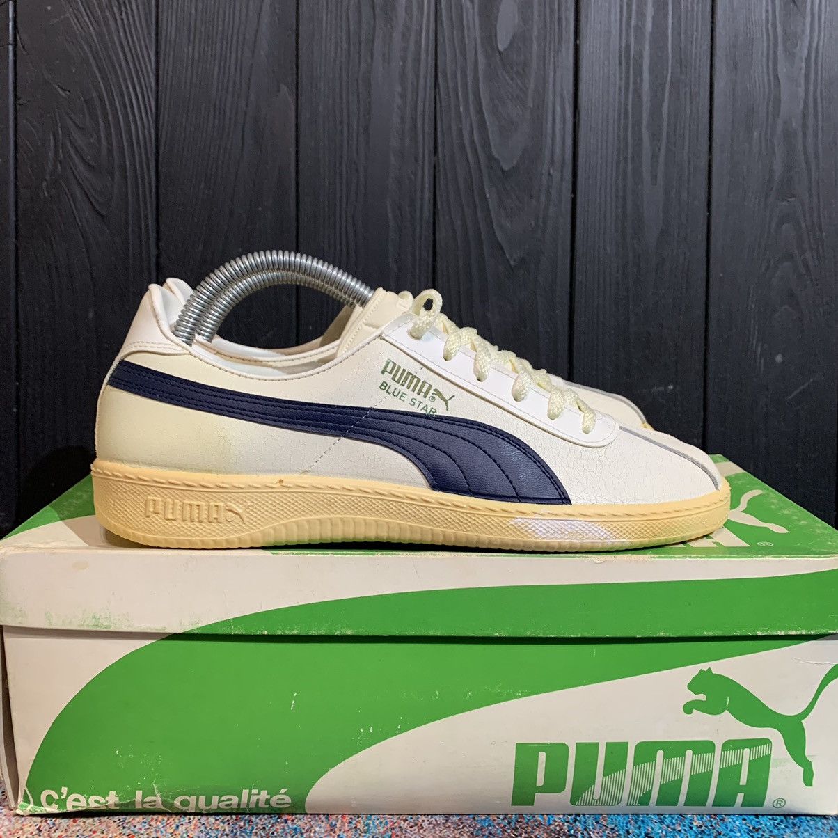 image of Puma Blue Star Vintage Leather Sneakers Size 6, 25 Cm in White, Men's