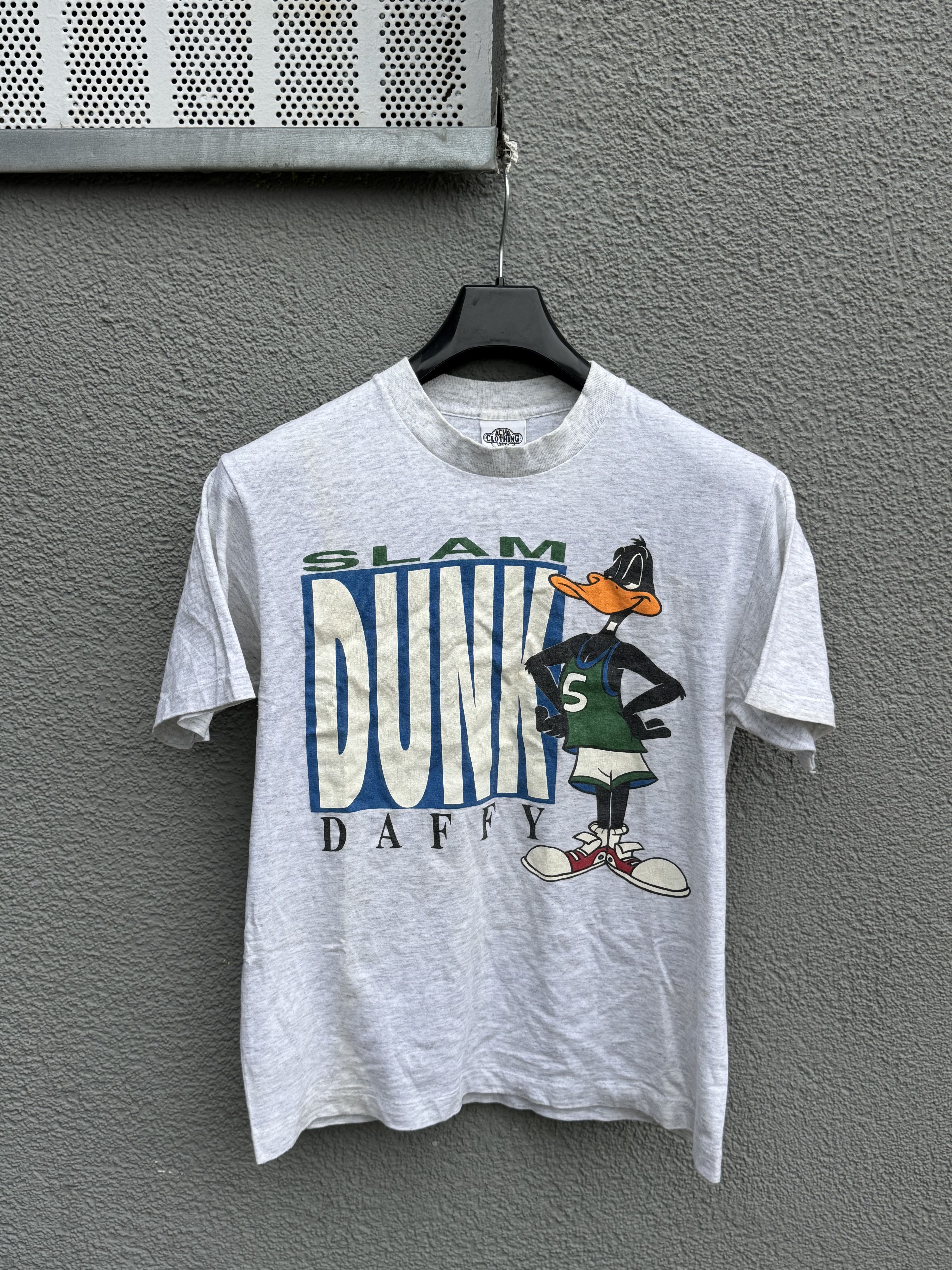 Disney × Vintage × Warner Bros Vintage Looney Tunes Thrashed SLAM DUNK Daffy Grey Size US M / EU 48-50 / 2 - 1 Thumbnail