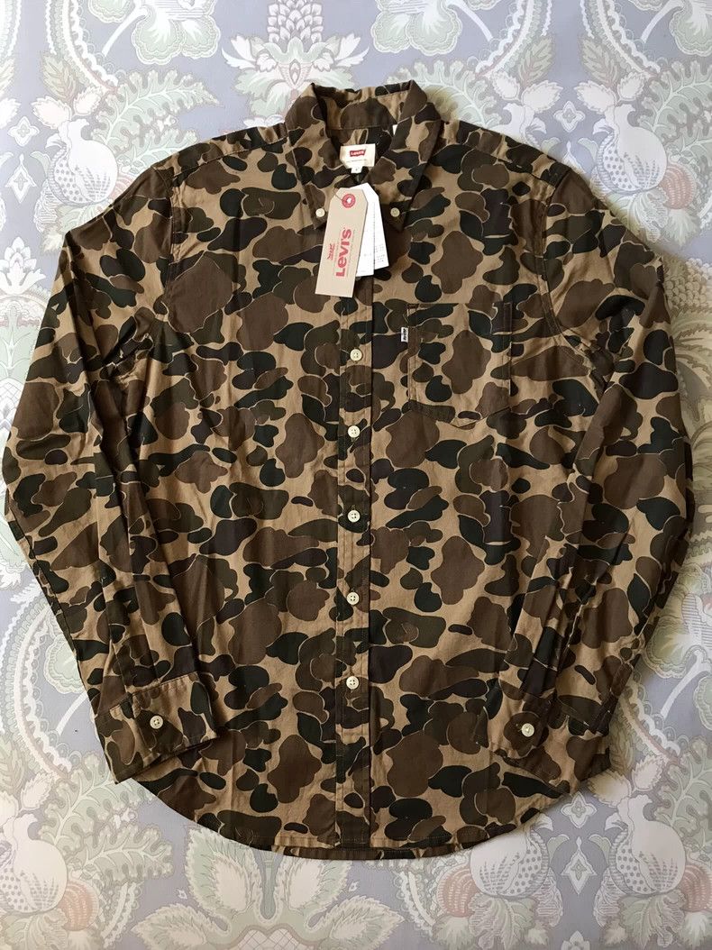 Levi's Levi's Camouflage Oxford Shirt 19586-0042 Size US S / EU 44-46 / 1 - 1 Thumbnail