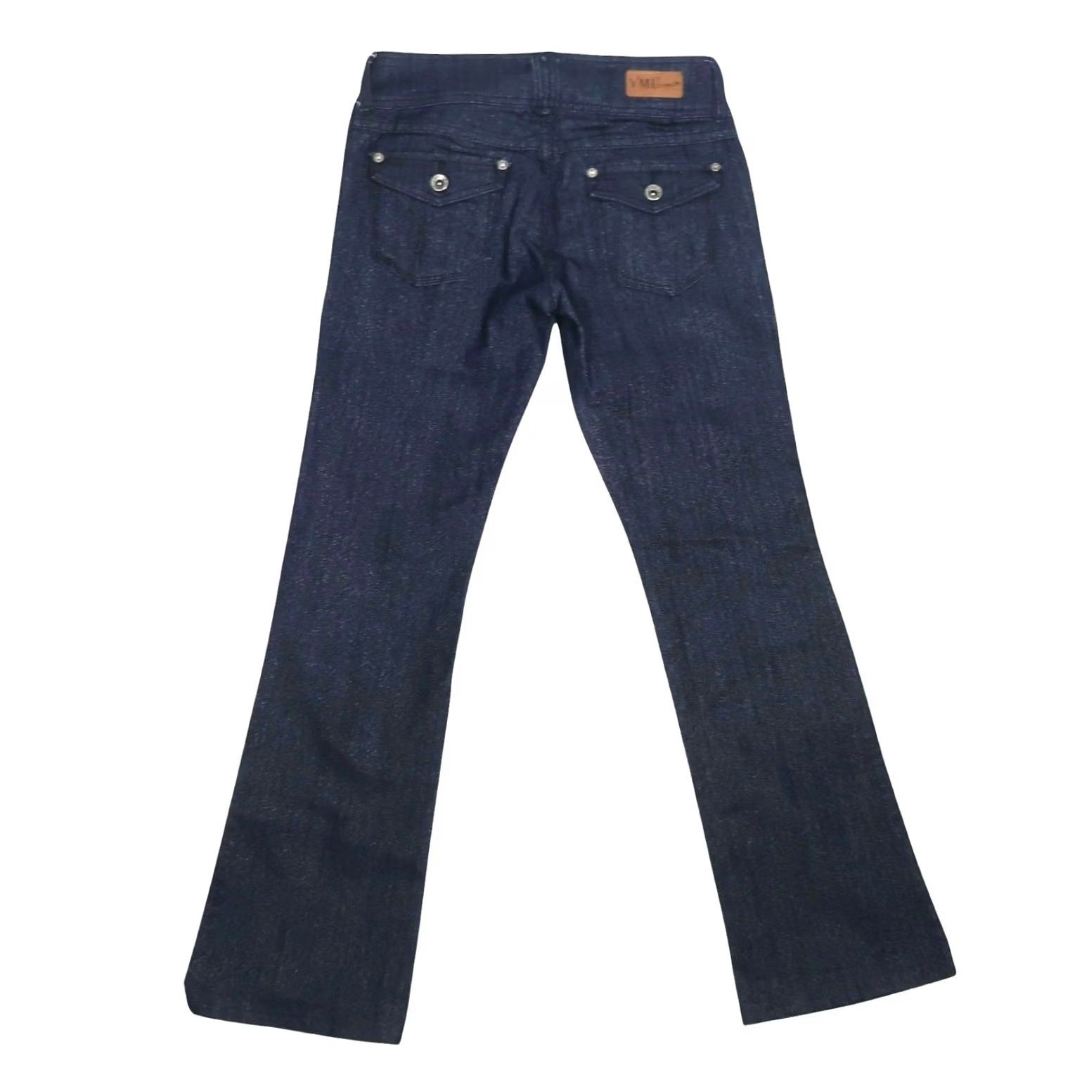 Denime VINTAGE YMI Jeans Bootcut Glitter Low Rise Dark Wash 90s Women Size 3 Boys? Size 26" / US 2 / IT 38 - 3 Thumbnail