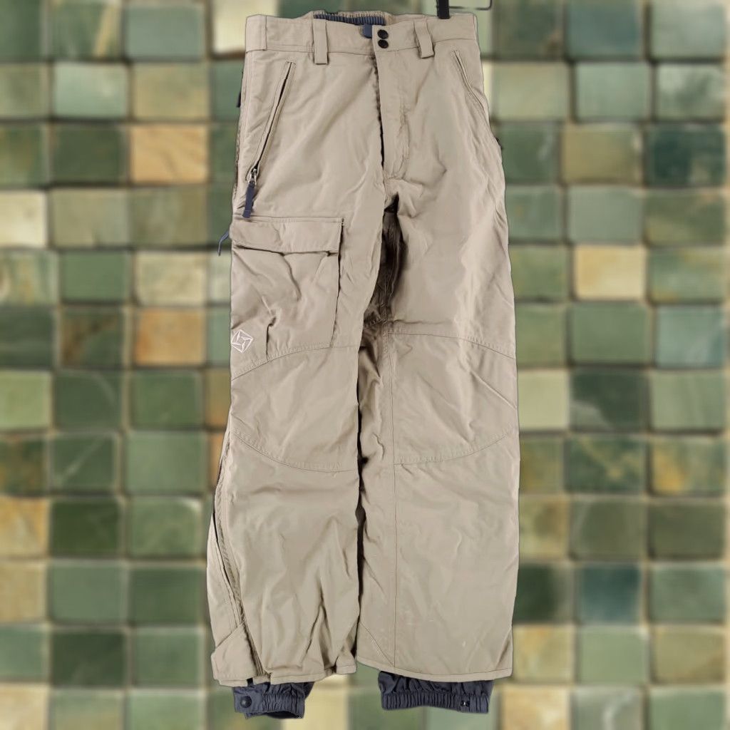 Burton Burton Snowboards Tempest 100% Nylon Snow Pants Tan Beige Mens S Beige Snow Pants Mens S Size US 29 - 1 Thumbnail