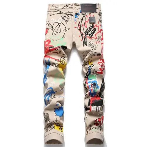 VIBE Graffiti Fashion Skinny Jeans Size US 30 / EU 46 - 6 Thumbnail