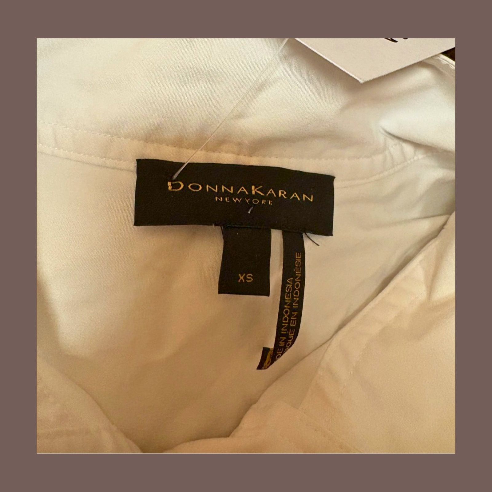 Donna Karan VTG Blouse | Donna Karan White Minimalist | Y2K Capsulewear Size XS / US 0-2 / IT 36-38 - 6 Thumbnail