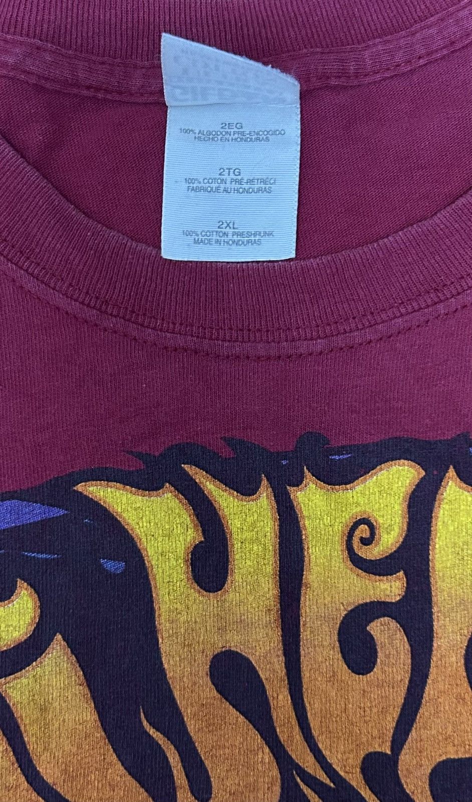 Jimi Hendrix VINTAGE Y2K JIMI HENDRIX FULLPRINT FLAME DESIGN RARE Size US XXL / EU 58 / 5 - 4 Thumbnail