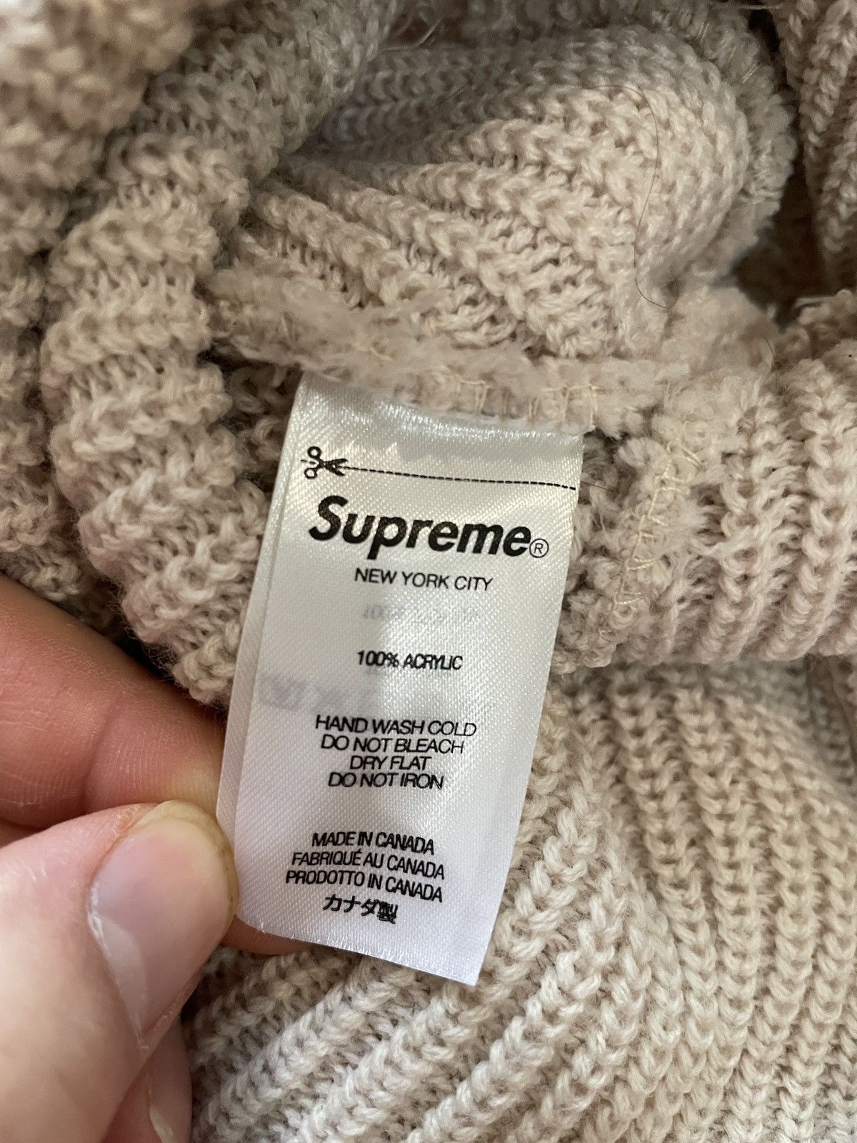 Supreme Supreme Loose Gauge Beanie FW21 Tan Size ONE SIZE - 2 Thumbnail