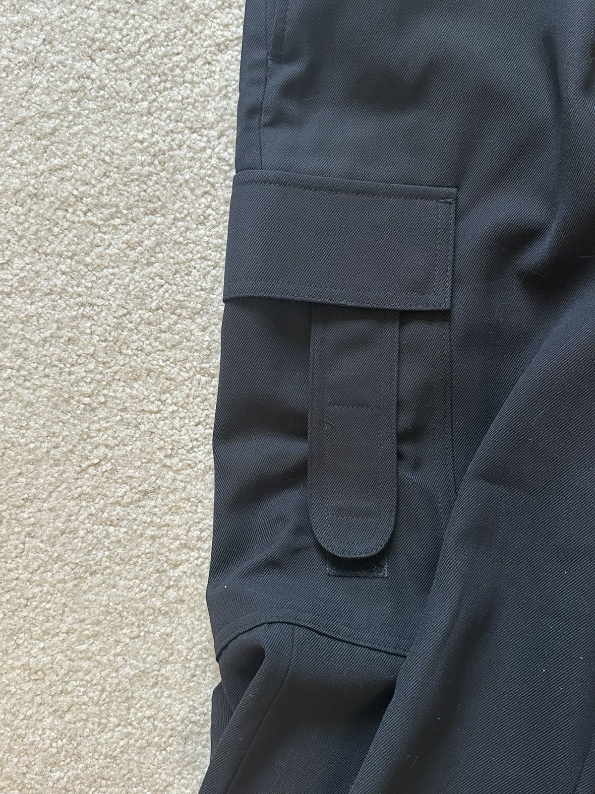 Diesel Black Adjustable Wool Cargo Pants Size US 32 / EU 48 - 5 Thumbnail