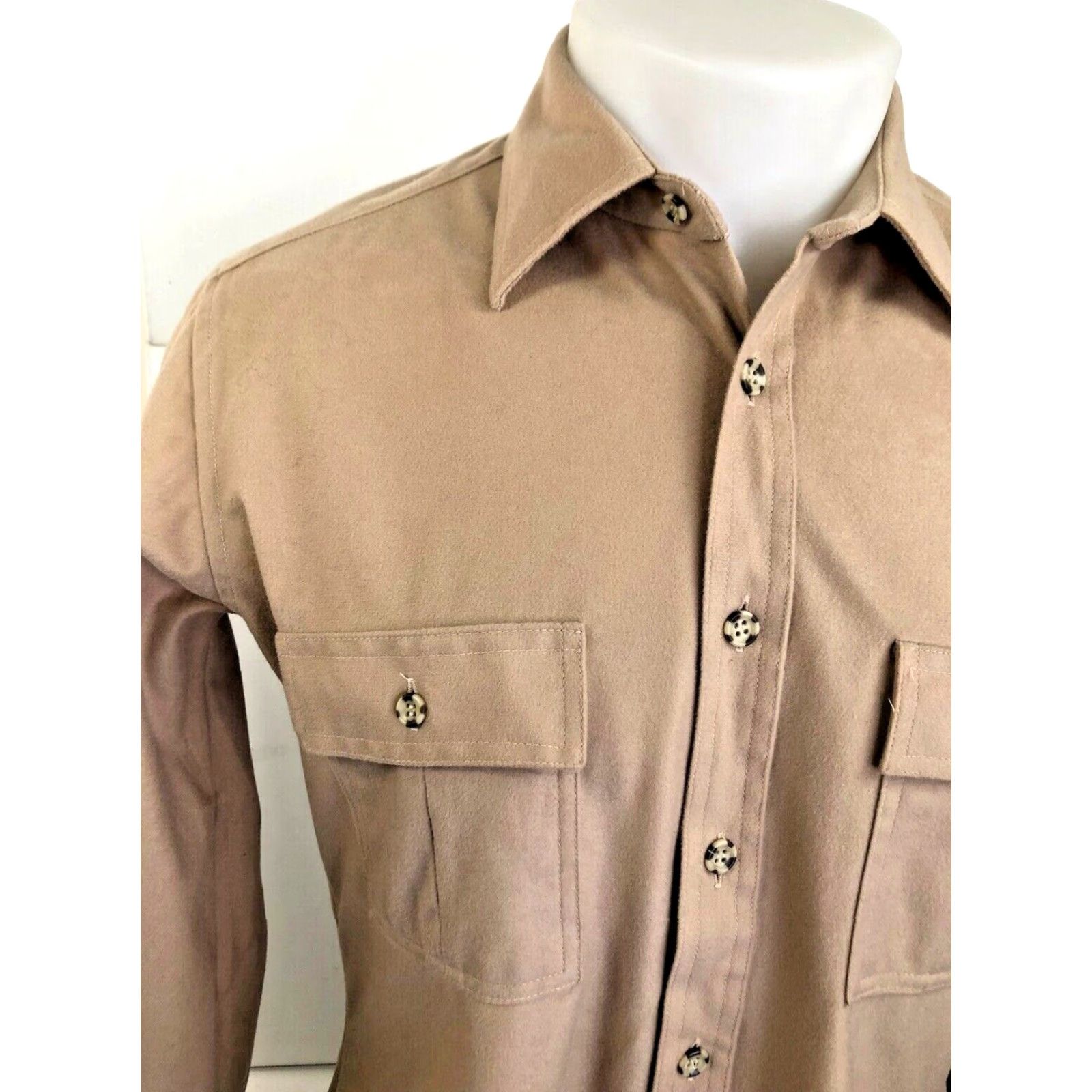 JCPenney Vintage The Mens Shop / JcPenney TanSoft Mens Medium ShirtMens Shirt XS? Size US M / EU 48-50 / 2 - 2 Thumbnail