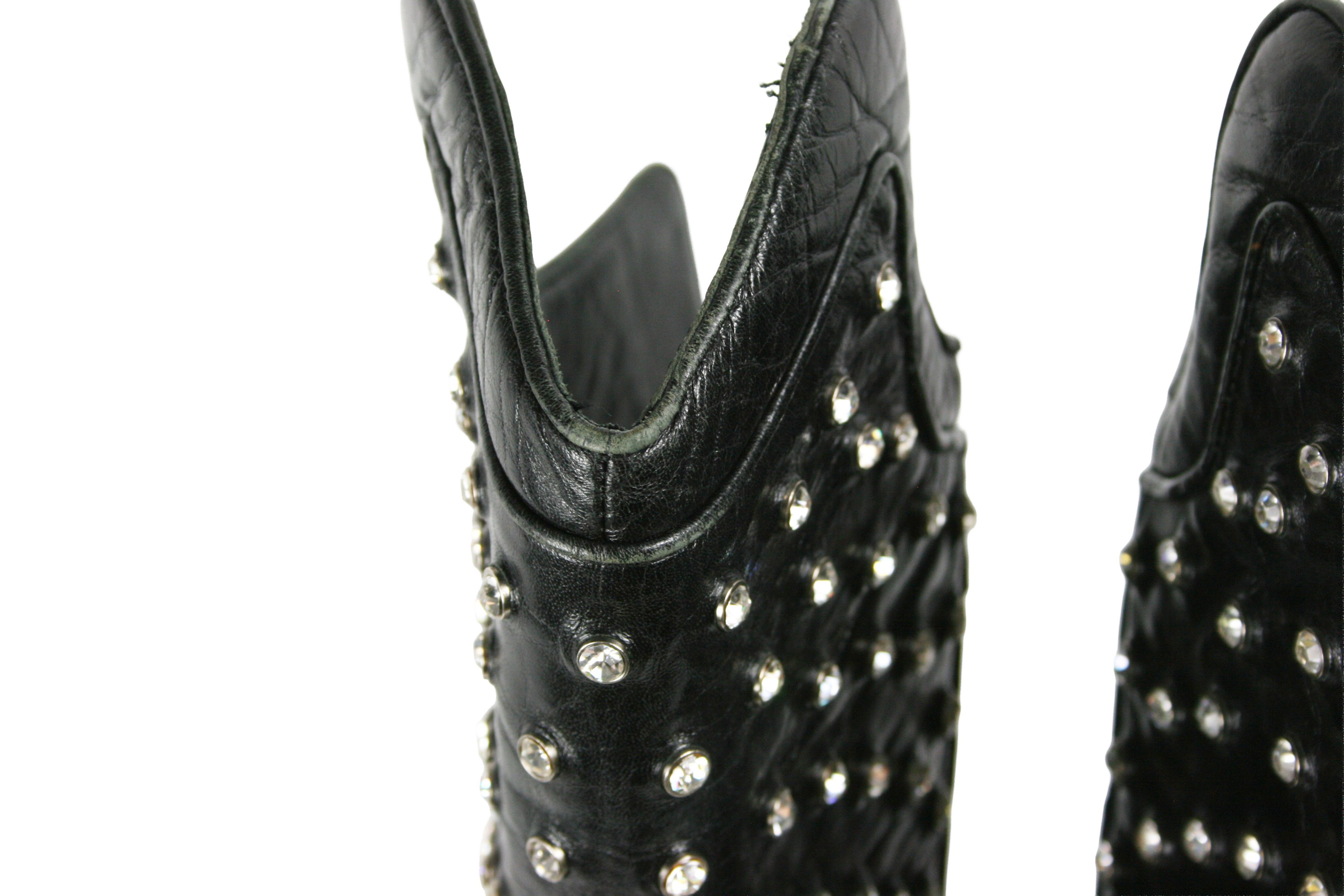 Other Fauzian Jeunesse Y2K Knight Rockstuds Leather Knee Boots Size US 5 / IT 35 - 10 Thumbnail