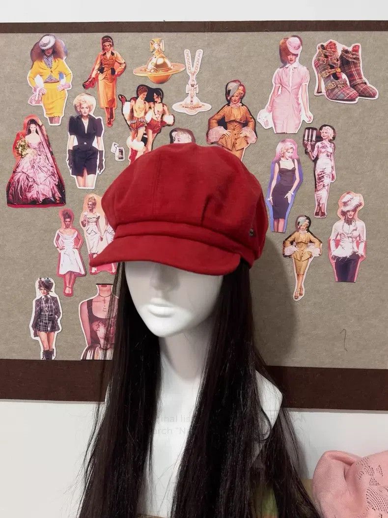 Vivienne Westwood Vivienne Westwood Red Newsboy Cap Size ONE SIZE - 4 Thumbnail